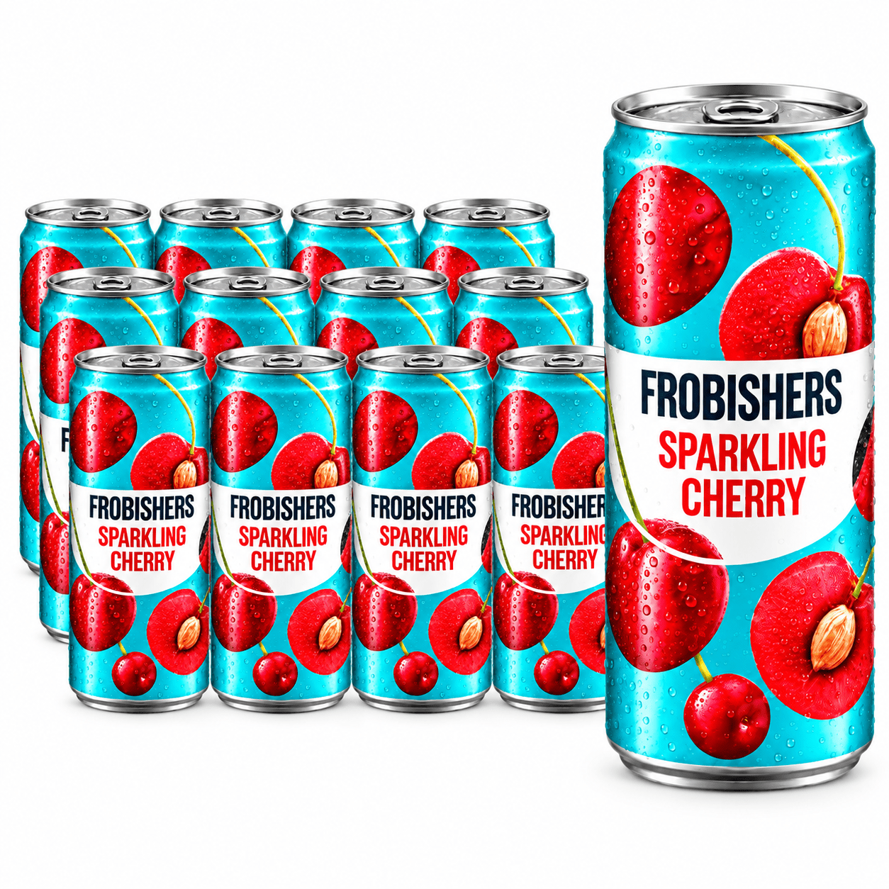 TEMU Frobishers Sparkling Cherry Presse, Pack Of 12 X 250ml – Sparkling Fruit Drink