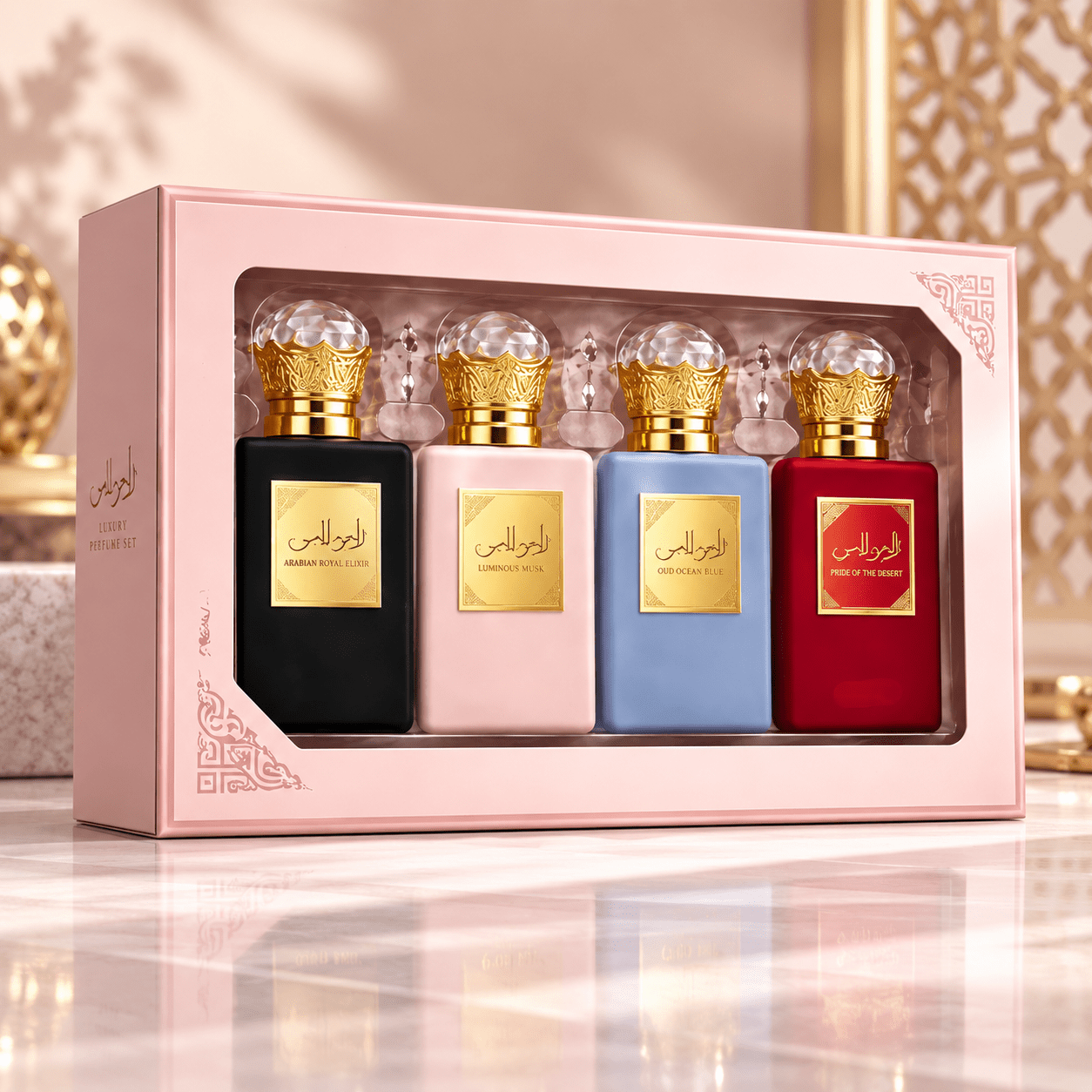 TEMU Ameerat Al Arab Princess Of Arabia Women's Perfume Set, 4 × 30 Ml, Oriental Arabic Eau De Parfum, Long-lasting Fragrance, Gift Set For Women