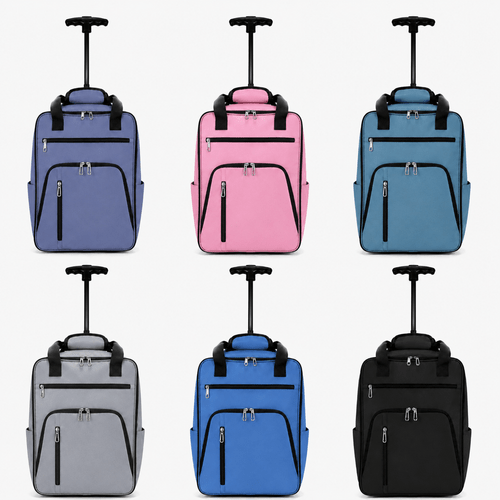 item picture underseat easyjet cabin bag 45x36x20cm lightweight 2 in 1 wheeled backpack rucksack with telescopic handle wheels fits easyjet free underseat luggage