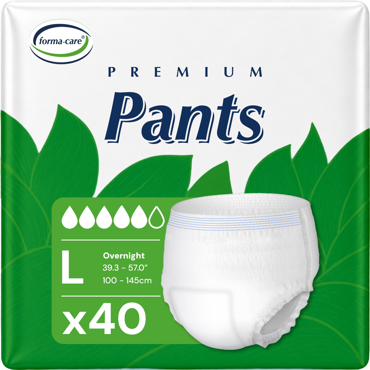 TEMU 40 X Absorbent Night Pants | Large (100-145cm) | Super Absorbency Pull Up Pants | | 4 Packs Of 10