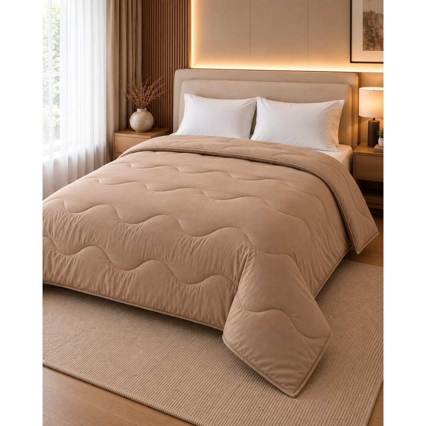 TEMU Ganzjahres Bettdecke 4 Jahreszeiten – Flauschige Steppdecke weich & atmungsaktiv, Winter- & Winterdecke waschbar 60°C, Größen 135x200–240x220 cm