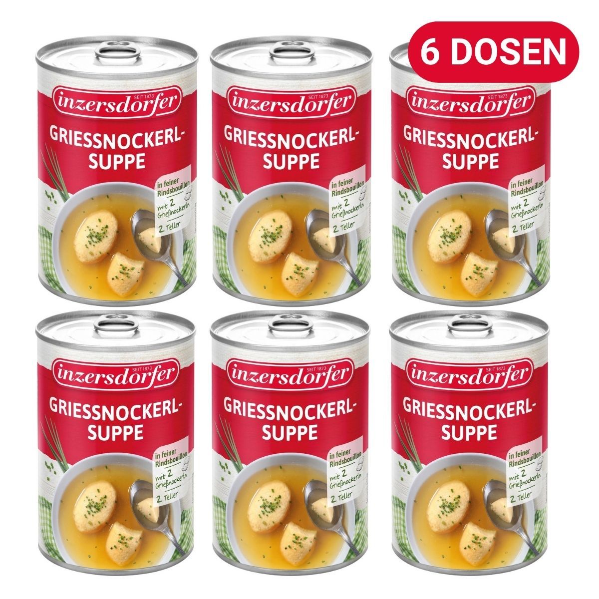 Image of Inzersdorf Grießnockerl Soup 6 × 400 G – Austrian Soup Classic
