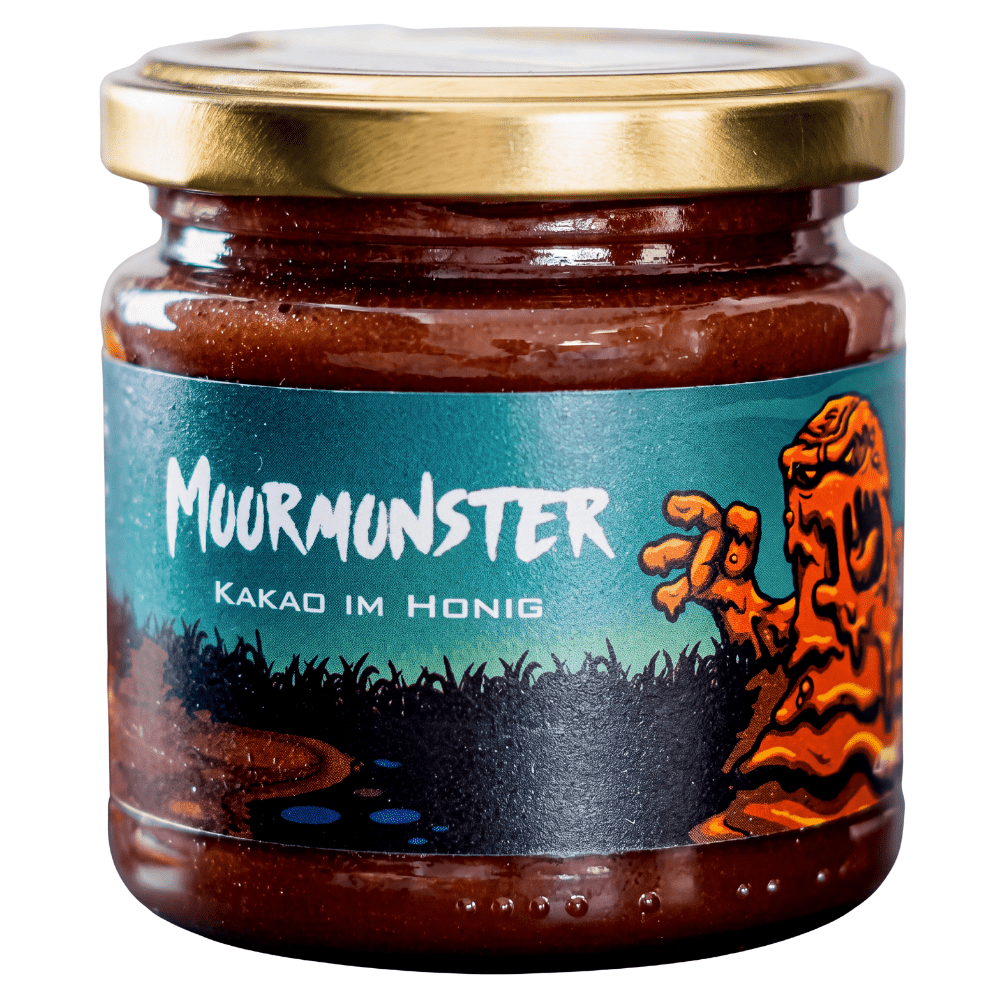 Image of Halloween Honey Moor Monster 250g - Chocolatey Honey Specialty With Fine Cocoa - Handmade In Family Beekeeping From Nrw - Spread For Bread, Warm Milk & Horror Buffet Gregas Beekeeping
