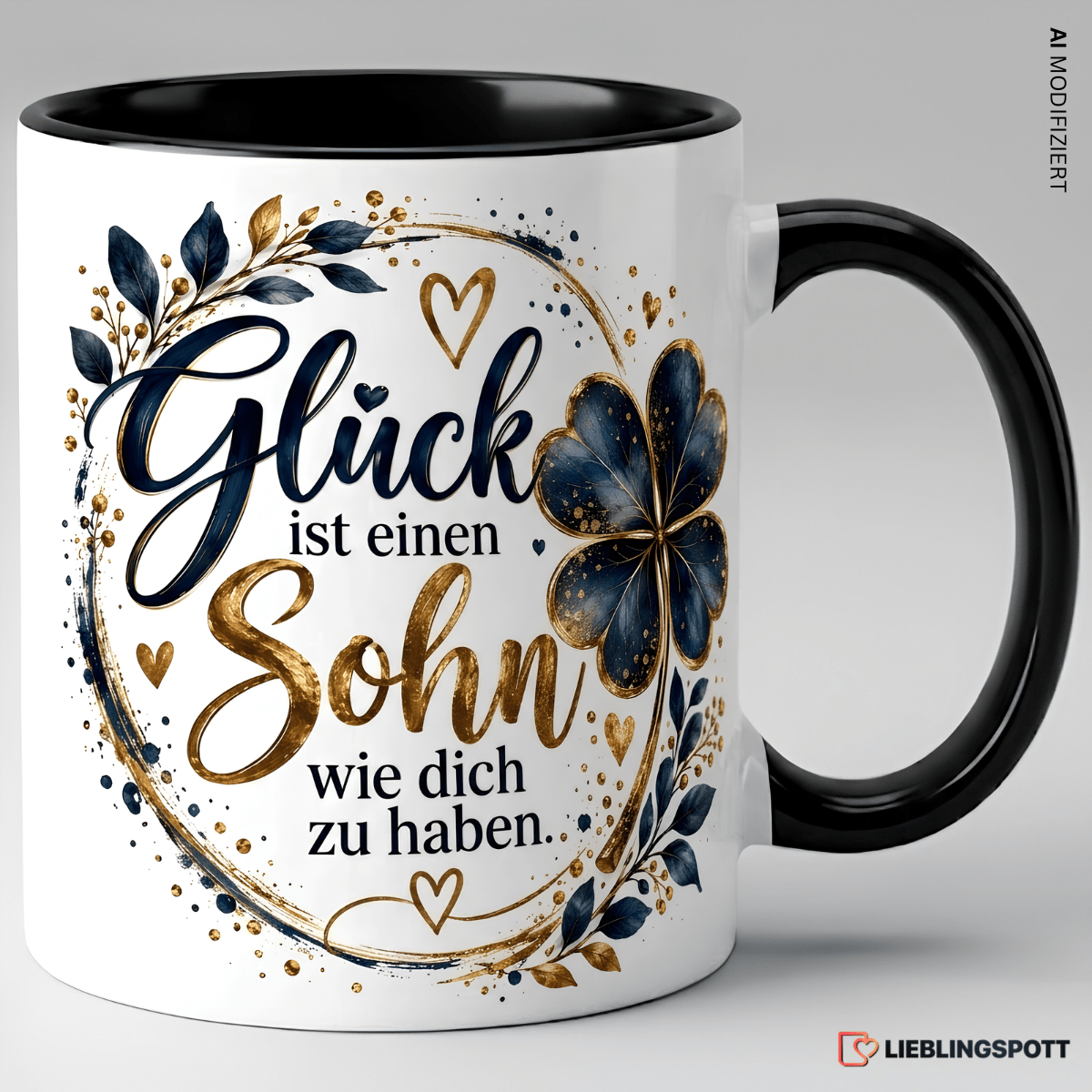 TEMU Coffee Mug With Quote " Having A Son Like You" - Ceramic Mug With Handle, Black Ceramic Cup, Quote Mug, Gift Idea For Birthday, Thank You,