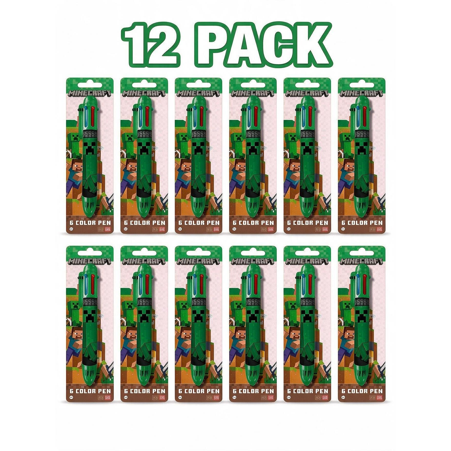 TEMU 12 Pack Of 6 Coloured Ballpoint Pens, Ideal Party Bag Gifts, Superb Value Part Favours