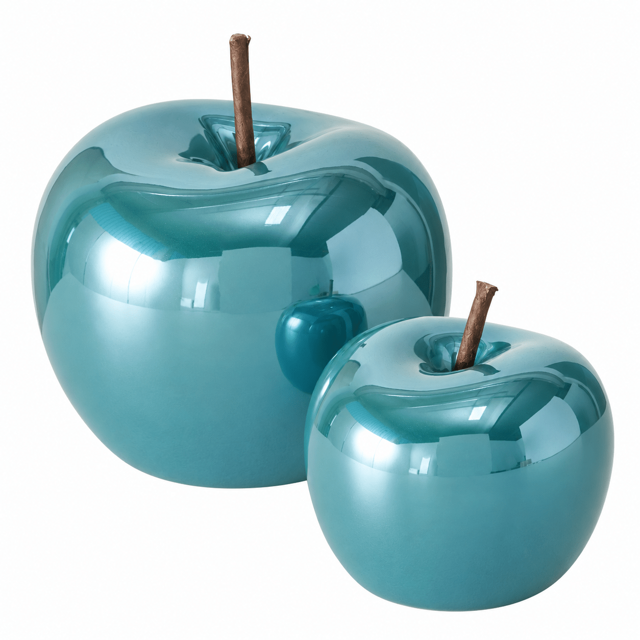 TEMU Boltze Decorative Display Stand Pearly 2-piece Set, Petrol Dolomite