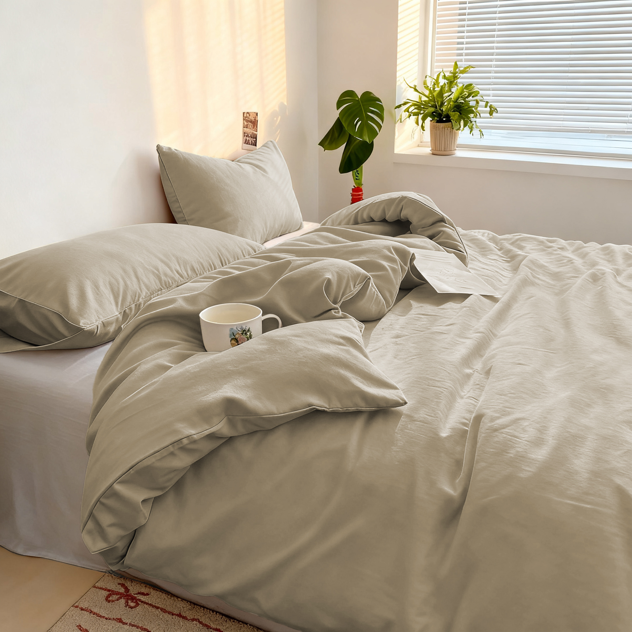TEMU nordicas para Cama, Juegos de nordicas con de cojin 50x75cm, 100% Poliester, con Cremallera, y Transpirable,medida de cama 90-105-135-150-180