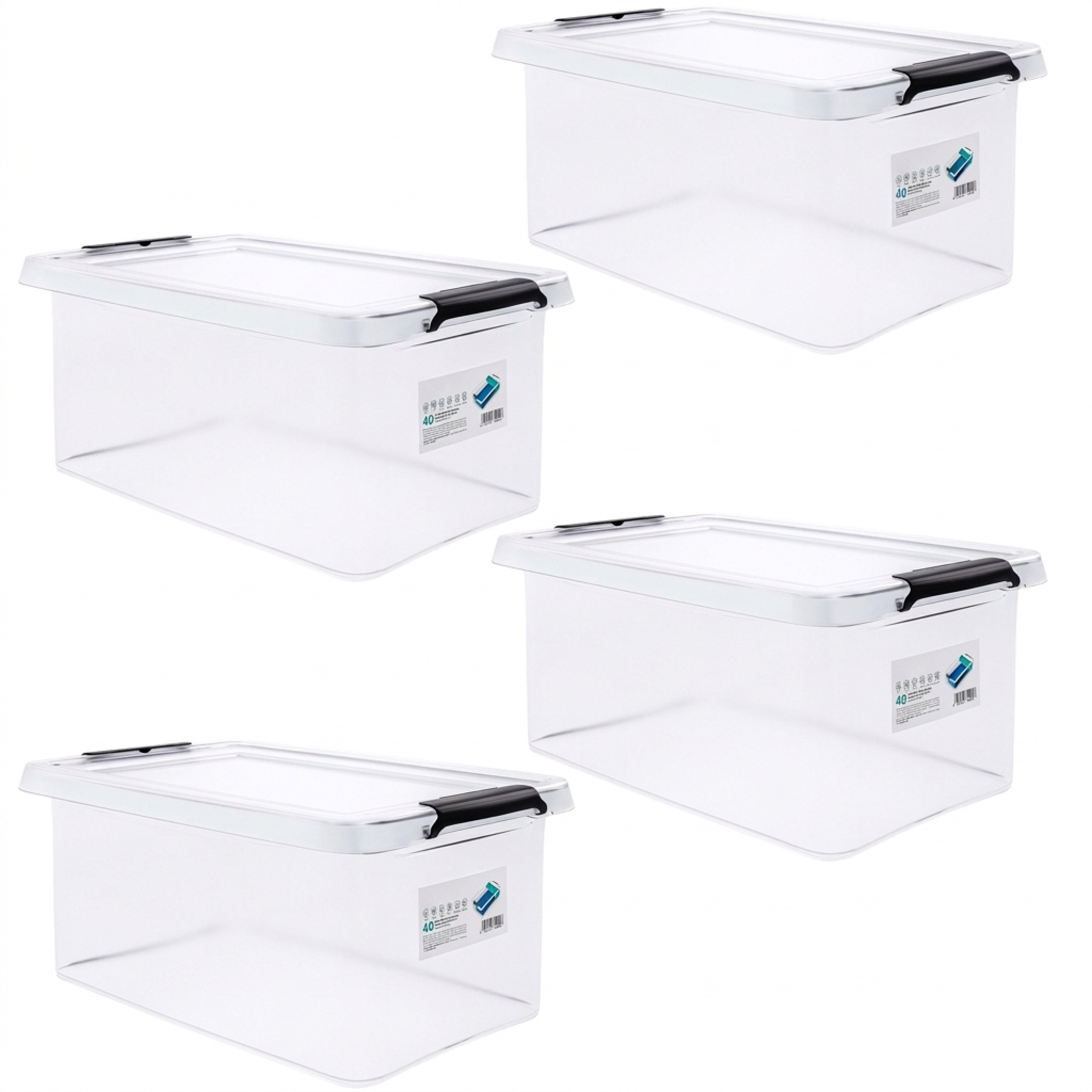 TEMU Aufbewahrungsbox 4x 40L mit Deckel