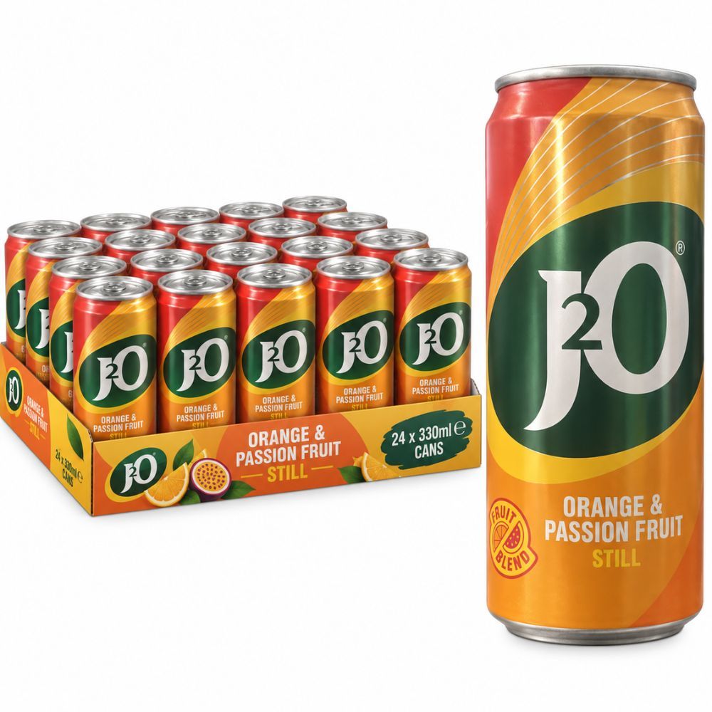 TEMU J2o Orange & Passion Fruit Still Drink, Pack Of 24 X 330ml – Crisp & Fruity