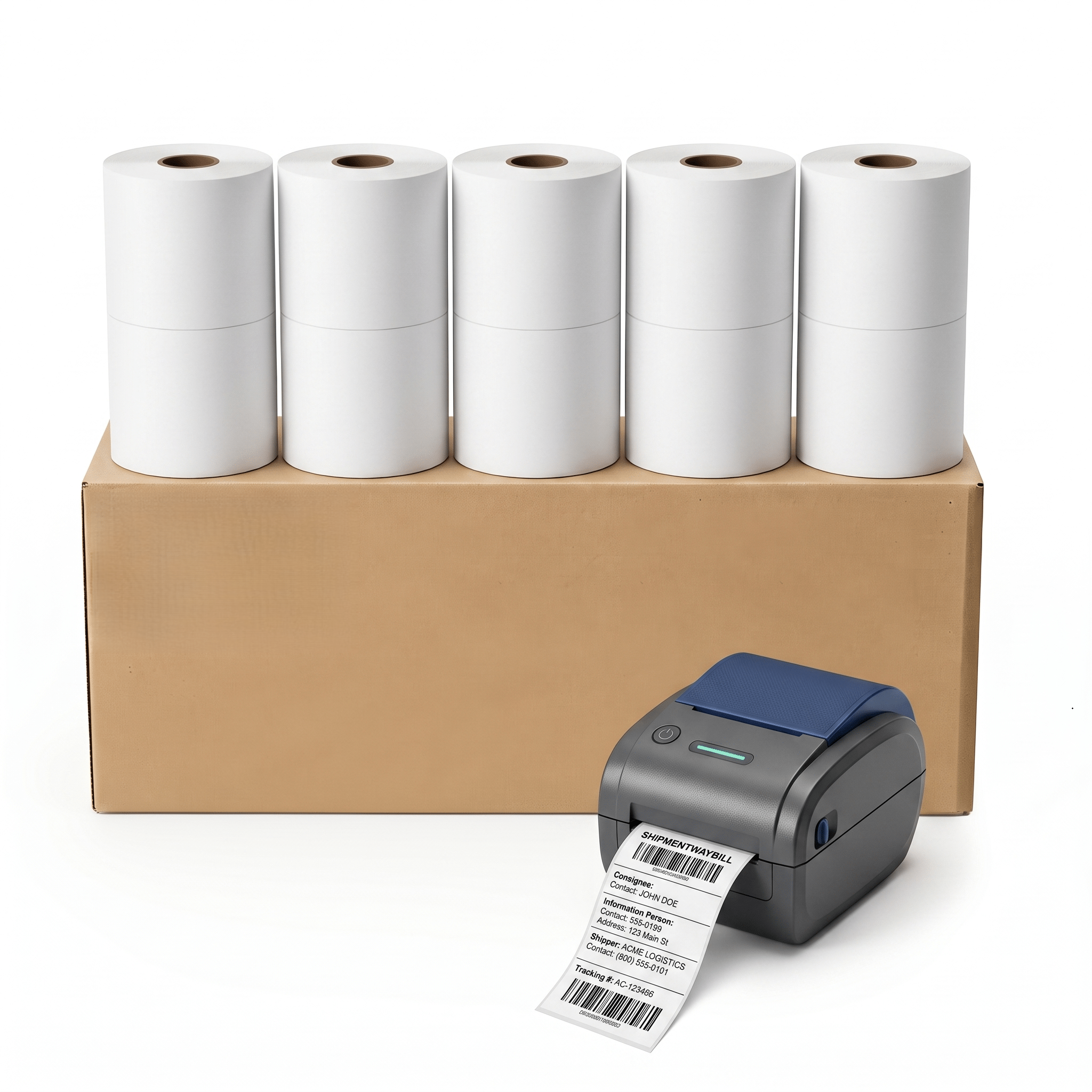TEMU 4×6 Direct Thermal Labels – 10 Rolls (5000 Labels) | Extra‑strong Adhesive Shipping Labels 100×150mm Compatible With Zebra, , Rollo & More |