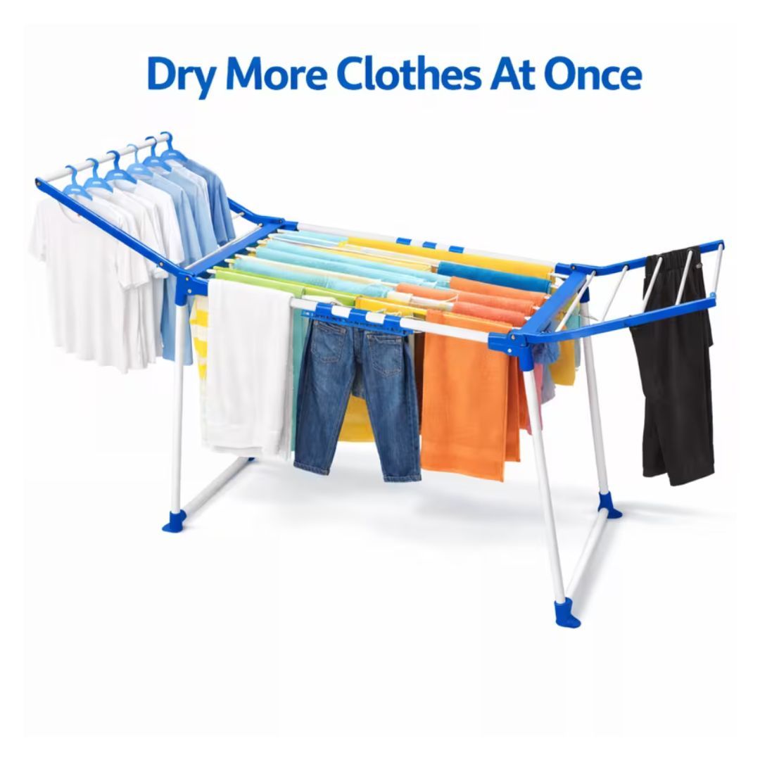 TEMU Foldable Clothes Airer Drying Rack, Portable Laundry Drying Stand, Space-saving Clothes Horse For Indoor & Outdoor Use