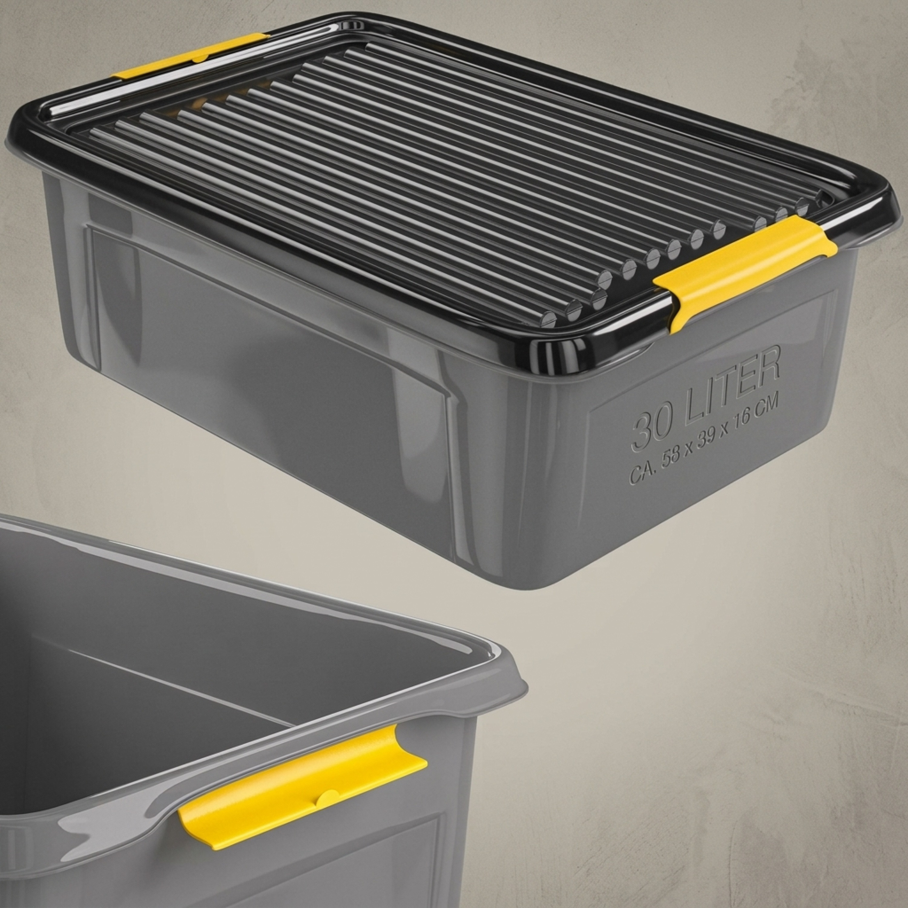 Image of Storage Box 2x 30l With Lid