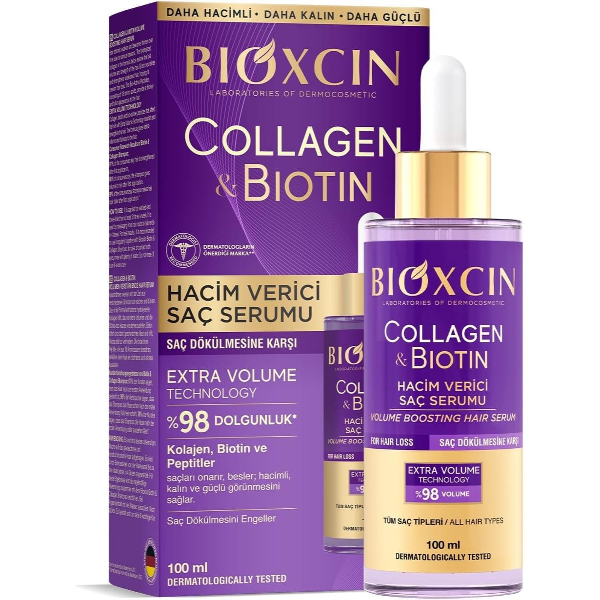 Image of Bioxcin Hair Serum Against Hair Loss 100 Ml – Scalp Serum With Collagen & Biotin
