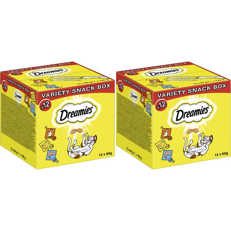 Image of Dreamies™ Snacks Multipack Chicken, Cheese, Salmon 2 X 12 X 60g