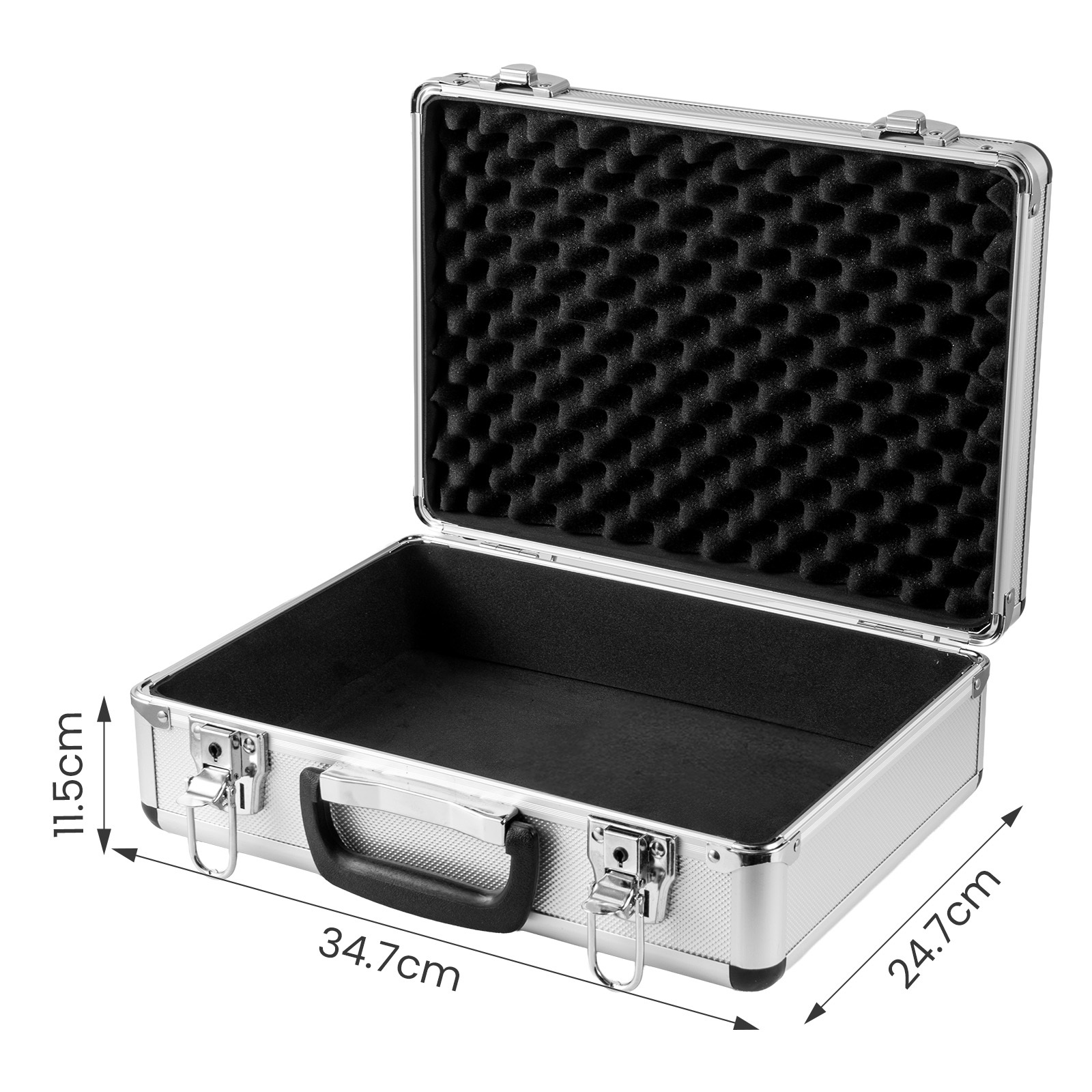 TEMU Aluminum Alloy Toolbox/storage Case, Portable Toolbox Suitcase For Pc Camera Equipment, With Removable Foam, Tool And Instrument Storage Box,