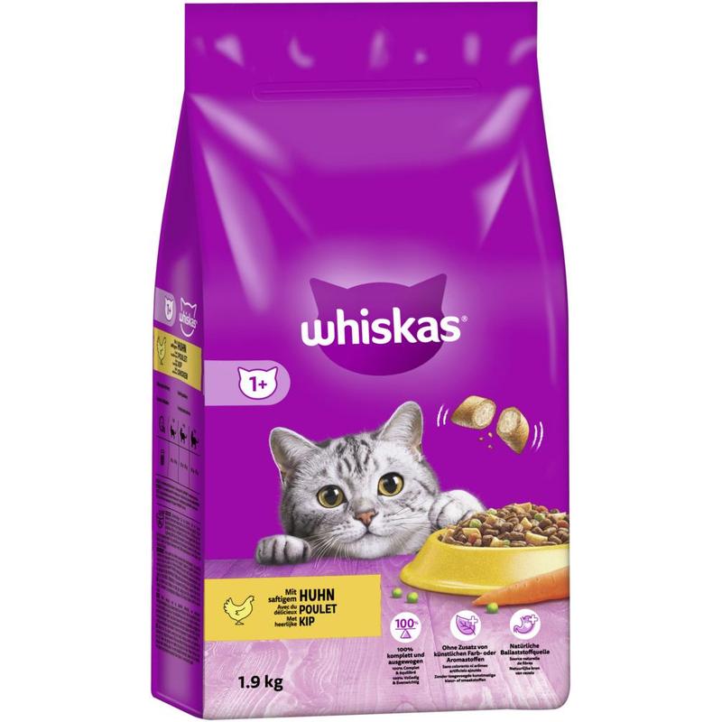 Image of Whiskas® Dry Bag Adult 1+ With Chicken, 1.9kg