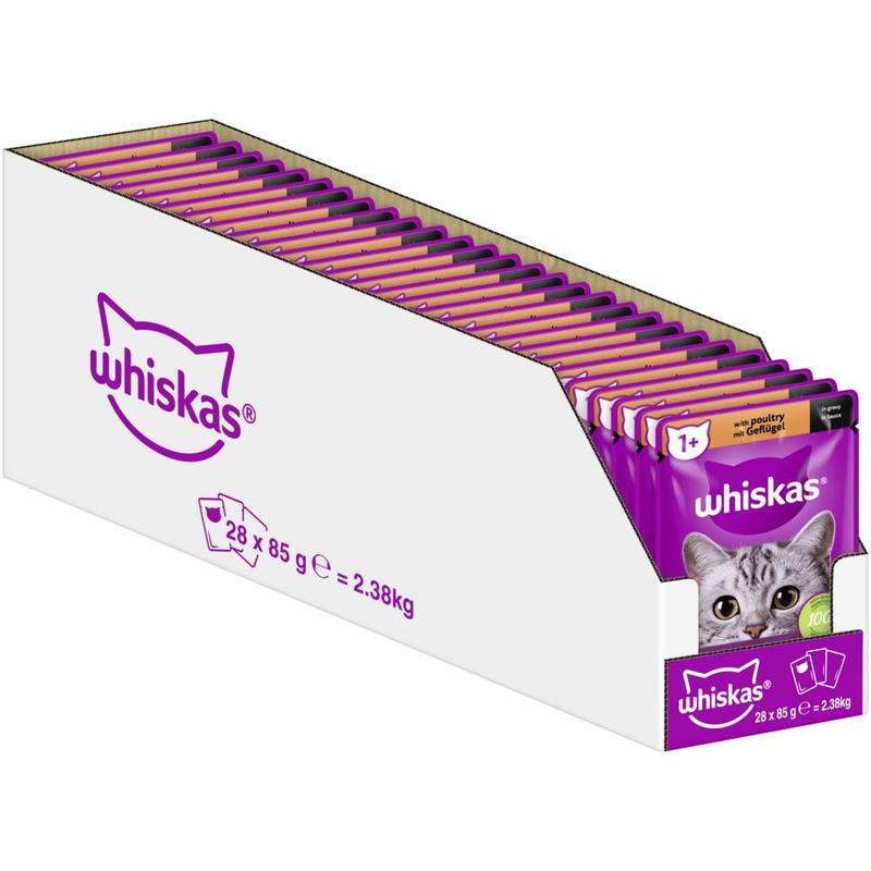 Image of Whiskas® Pouches 1+ With Poultry In Sauce 28 X 85g