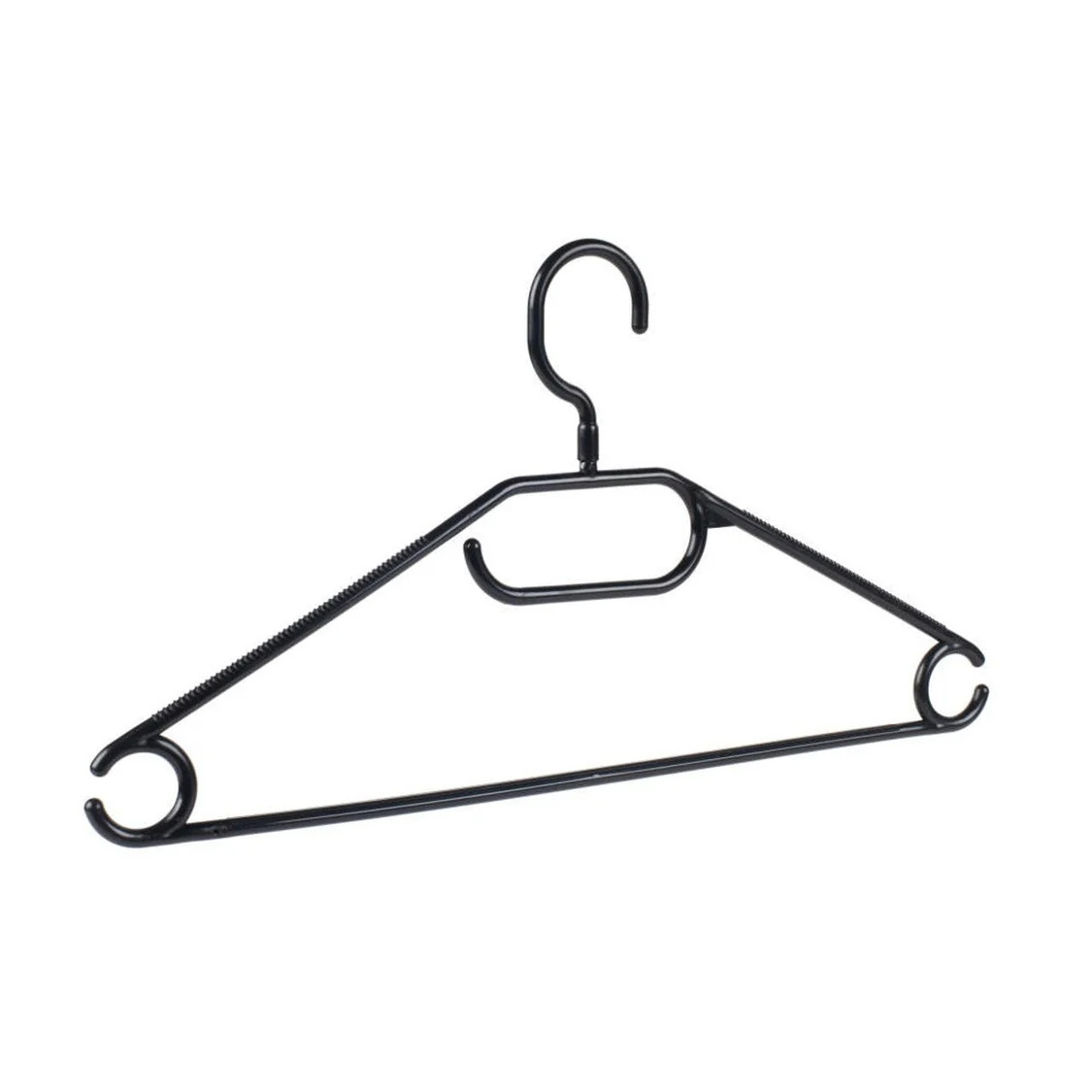Image of Clothes Hangers Black 50pcs, 360° Rotatable, Anti-slip, 41 Cm, Loadable Up To 3 Kg