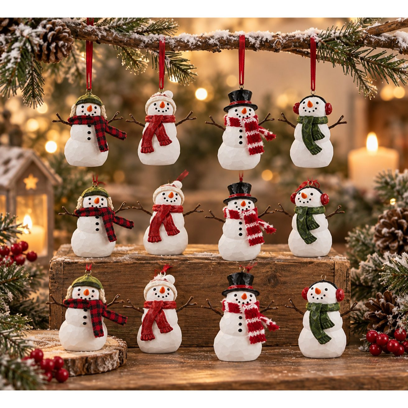 Image of Snowman Pendant 12-piece Set