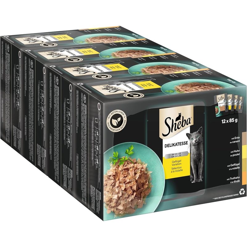 Image of Sheba® Portion Pouches Multi-pack Delicacy Poultry 4 X 12 X 85g