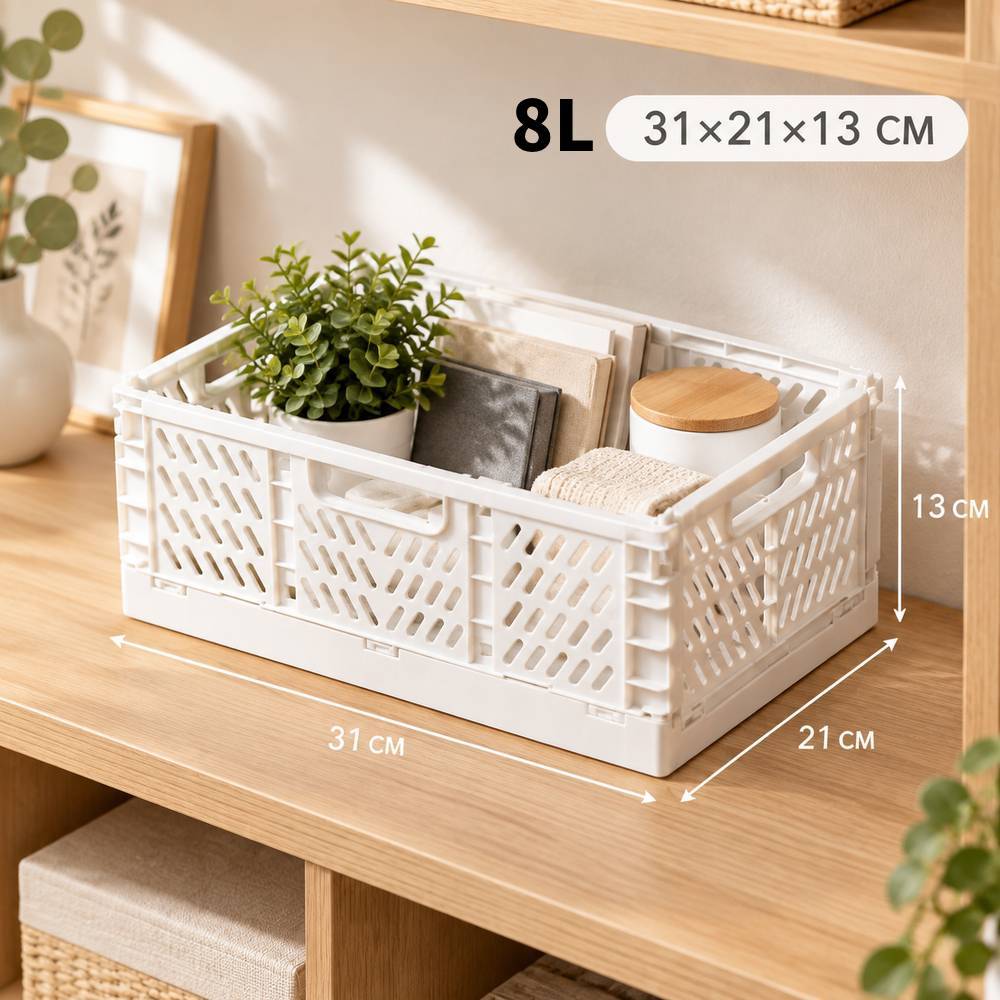 TEMU Cesta de almacenamiento | Cesta de almacenamiento plegable | Cesta de almacenamiento de plástico plegable | para , como organizar artículos