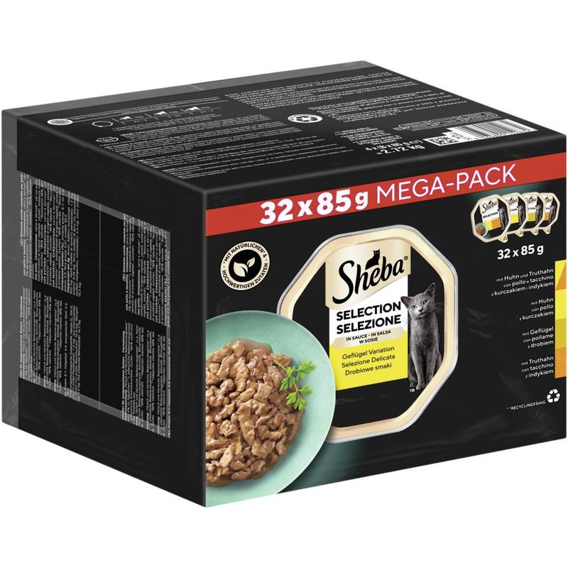 Image of Sheba® Schale Multipack In Sauce Geflügel Variation 32 X 85g