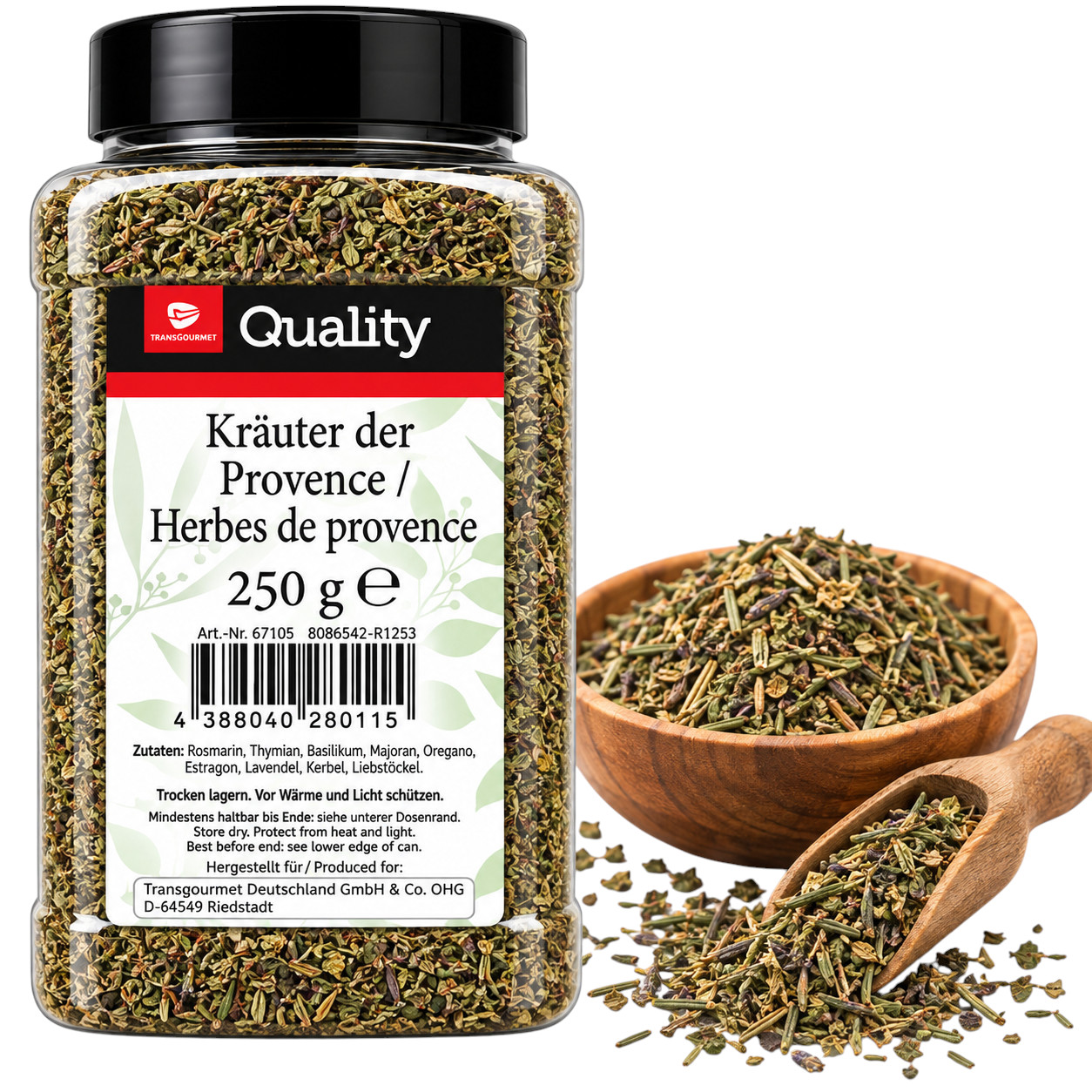 Image of Tgq Provence Herbs 250g – Mediterranean Herb Blend With Rosemary, Thyme, Basil, Marjoram, Oregano