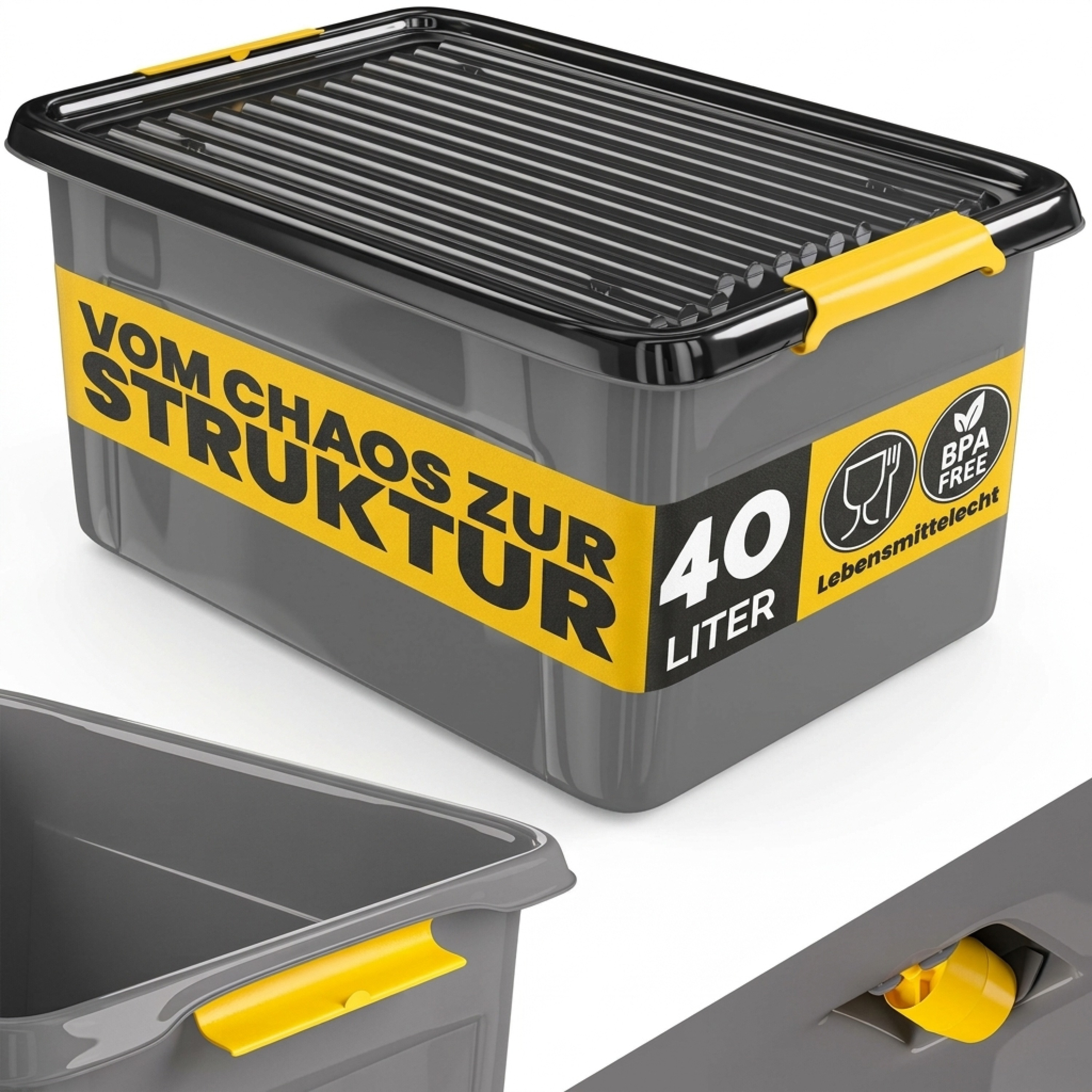 Image of Storage Box 2x 40l With Lid