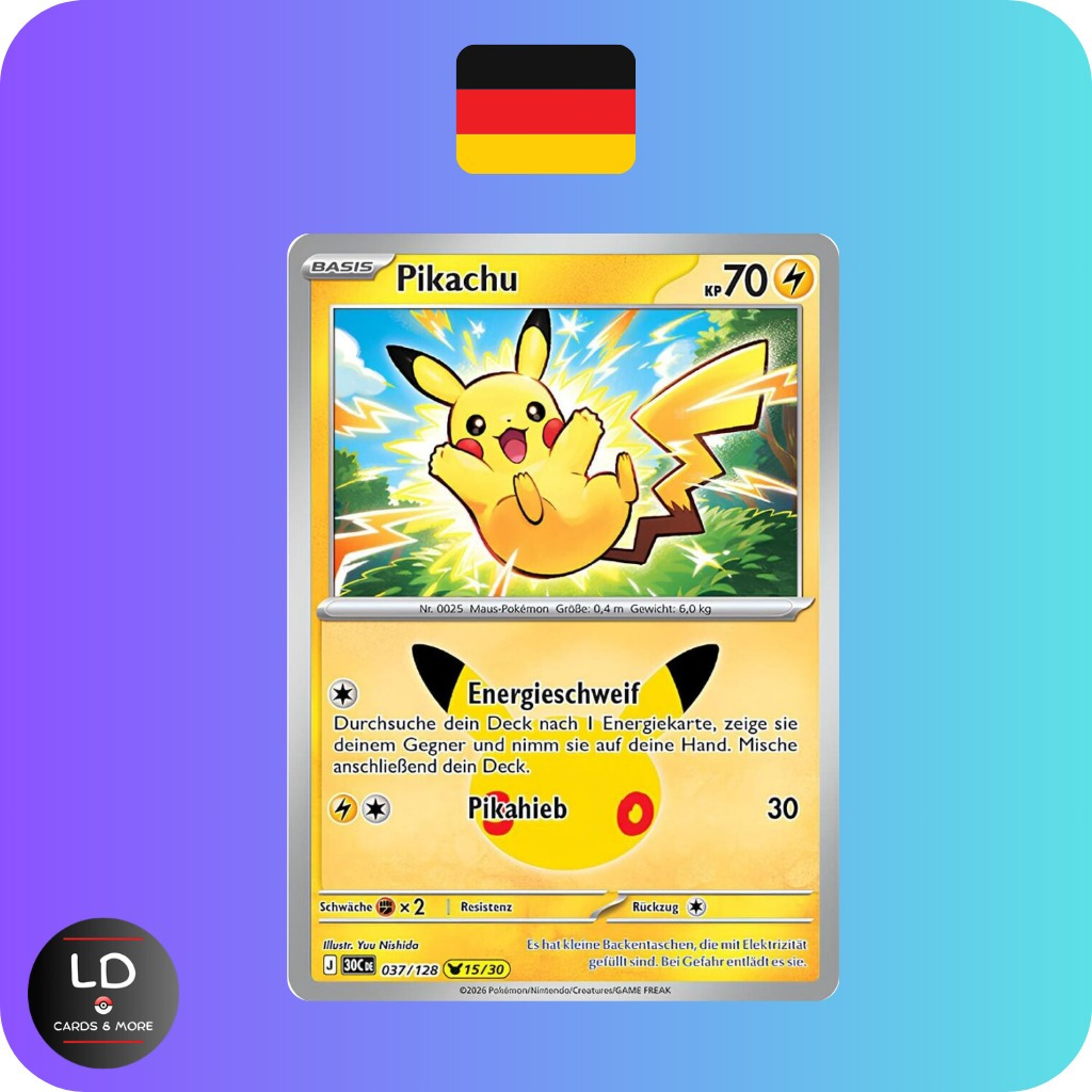Image of Pikachu 037/128 30th Anniversary Celebrations