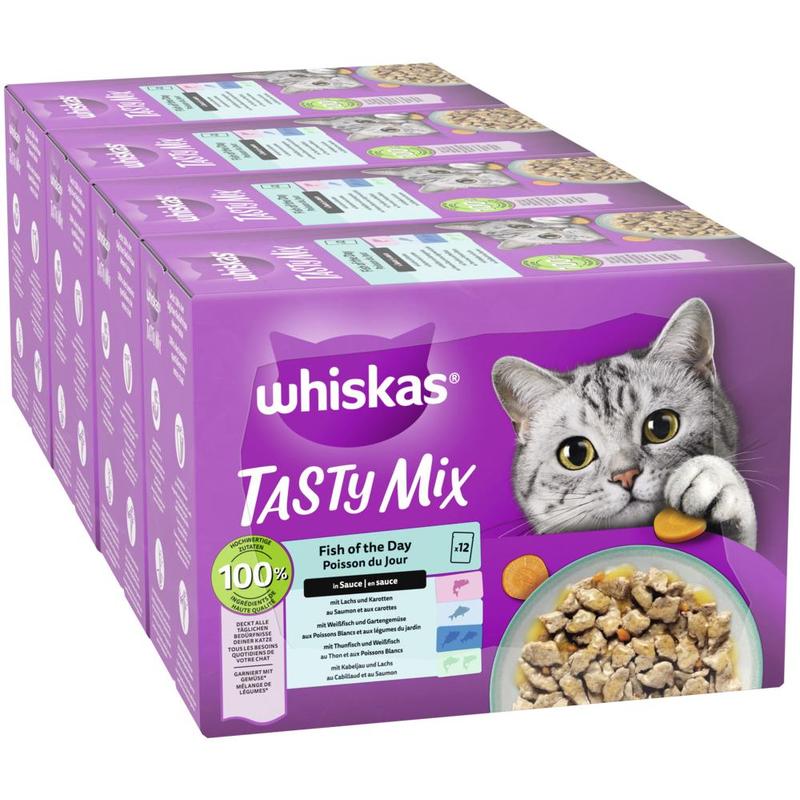 Image of Whiskas® Portionsbeutel Multipack Tasty Mix Catch Of In Sauce 4 X 12 X 85g