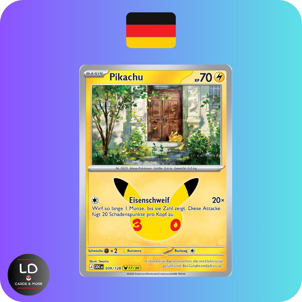 Image of Pikachu 039/128 30th Anniversary Celebrations