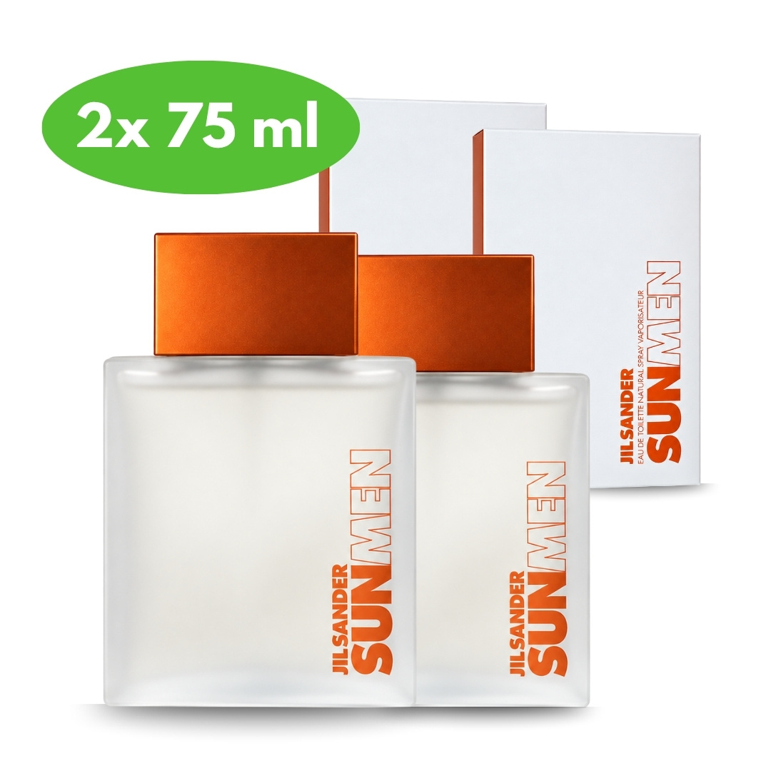 Image of Jil Sander Sun Men Eau De Toilette 2x 75 Ml Double Pack -