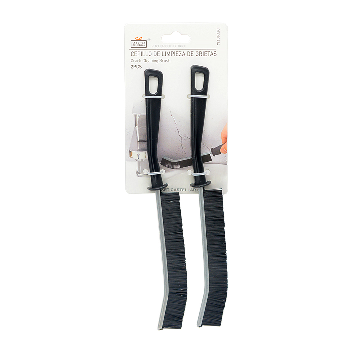 TEMU Cepillo de limpieza para grietas y esquinas, 2 unidades/Cepillo para rendijas / Cepillo de limpieza de esquinas / Cepillo de baño