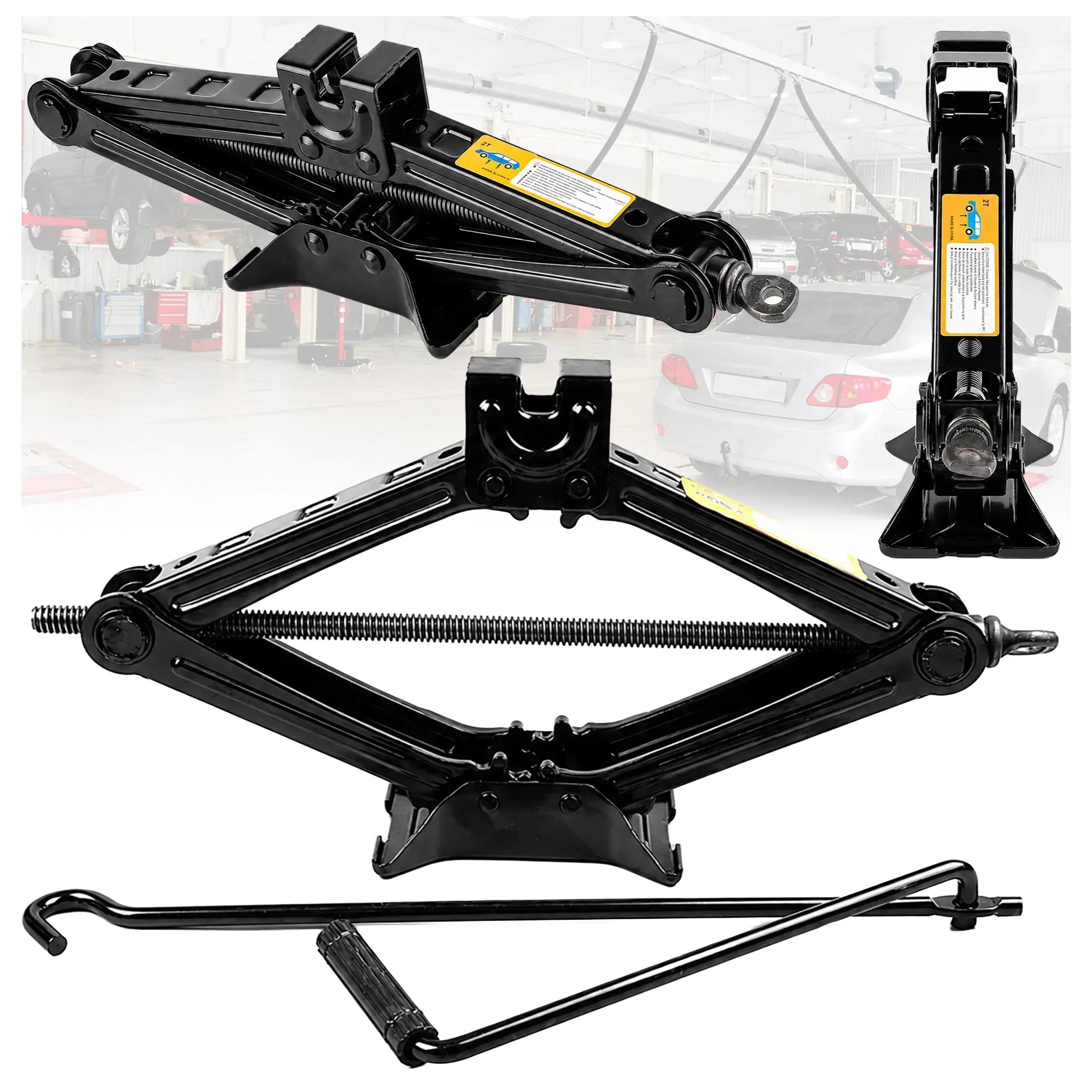 Image of Car Trapezoidal Jack 2t 2000 Kg Lever For Wheel Change Emergency Lifting Compact Mechanical Hand Jack For Passenger Car Garage Workshop And Luggage