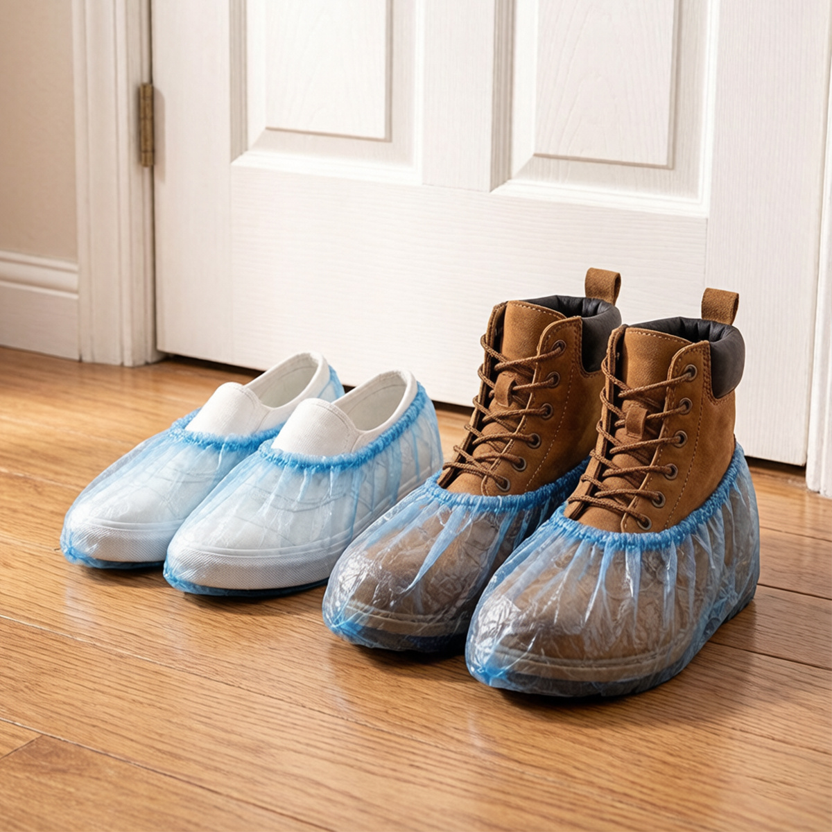 TEMU 40 unidades de cubrezapatos de plástico desechables, con elástico, impermeables y antipolvo. Ideales para visitas en casa, de reforma, oficinas,