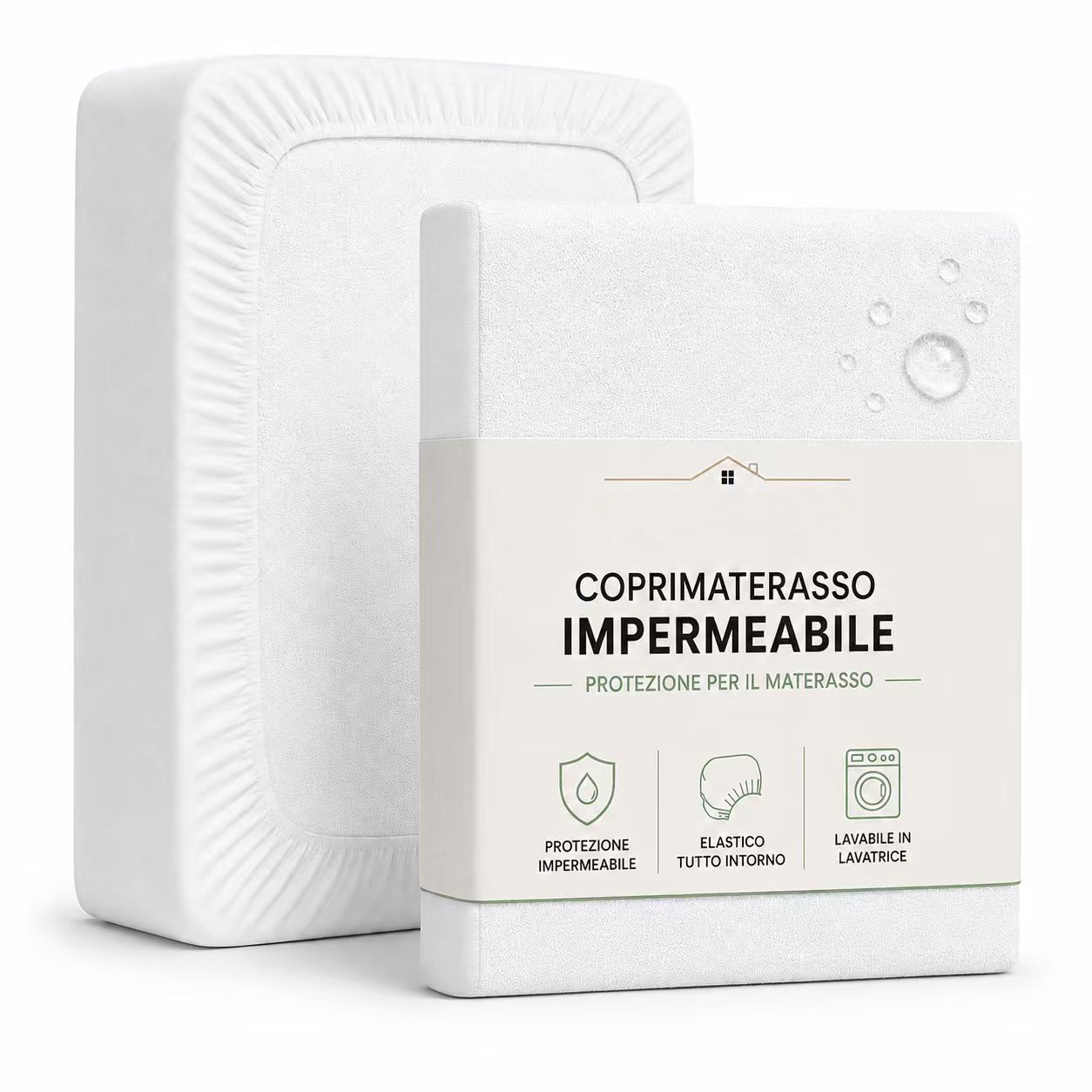 TEMU 1 Pezzo Coprimaterasso in Spugna, Coprimaterasso con Angoli a Unito, , Traspirante, Confortevole, Silenzioso e Antiscivolo, con Tasche Profonde,