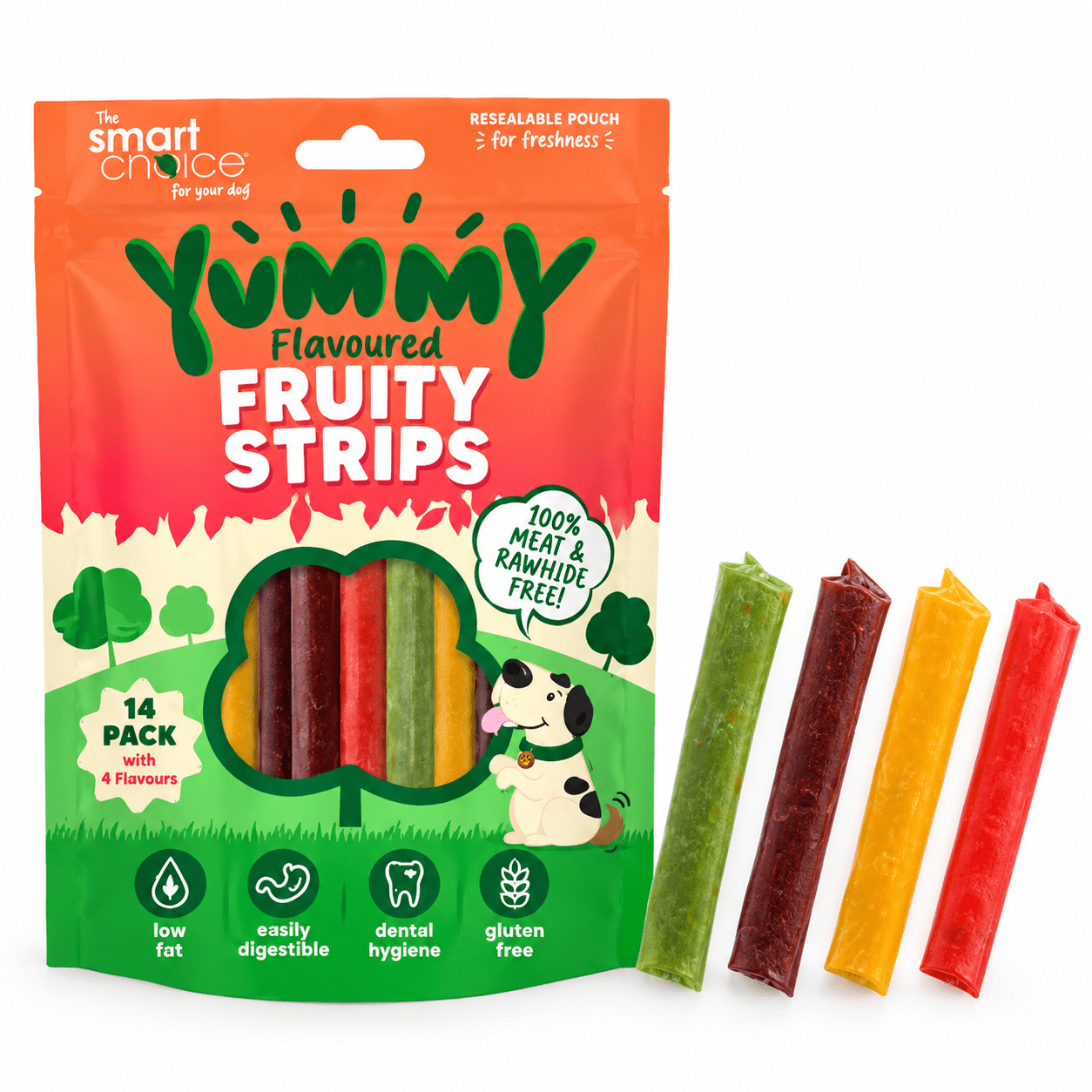 TEMU Meat-free Fruity Strips Dog Treats, Pack Of 14pcs, Fruity Dog Snacks For , Halloween Pet Treats, Black Friday Deals, Vegetarian Dog Training