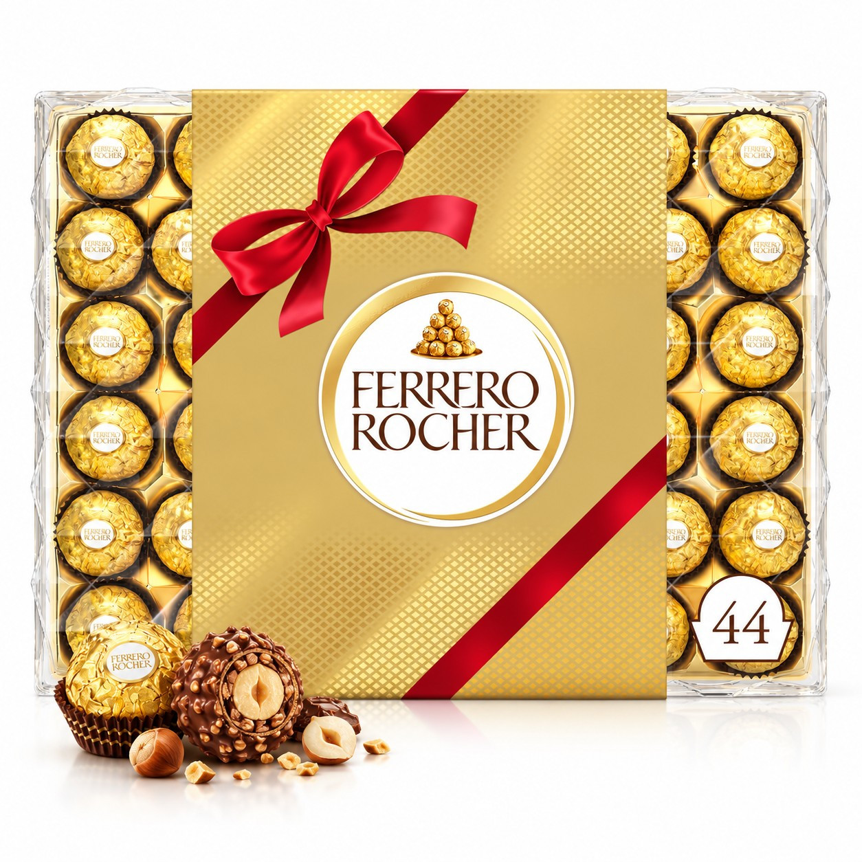 Image of Ferrero Rocher 44-piece | Crunchy Creamy Nut Praline Specialty 561 G | Gift For Special Occasions, Birthday Present