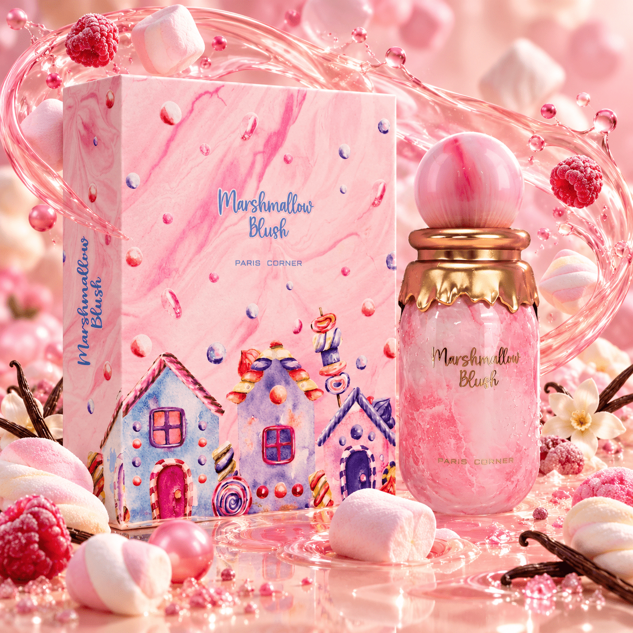 TEMU Marshmallow Blush – Eau de Parfum Femme 100 ml, Senteur à la Guimauve et à
