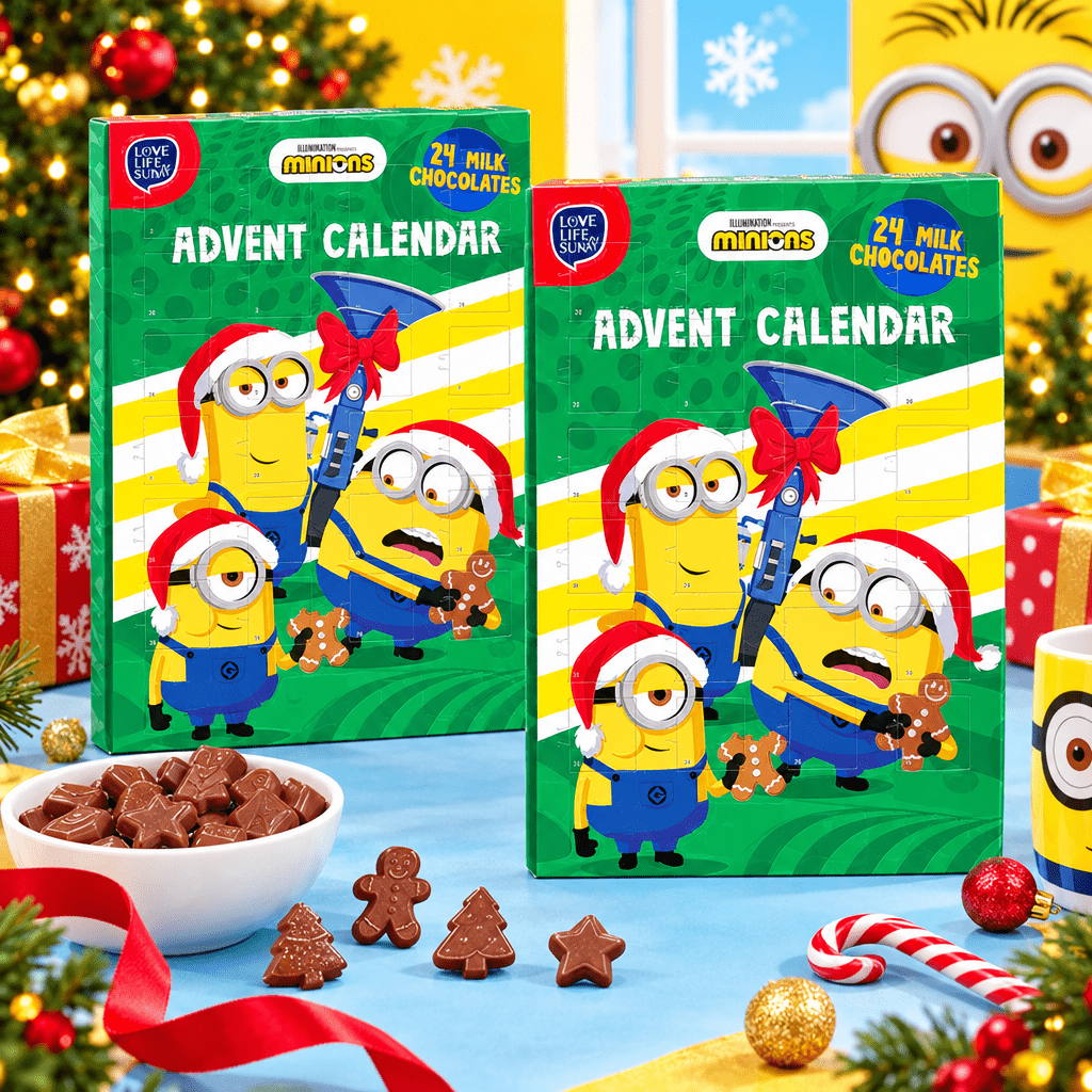 Image of 2-pack - Chocolate Advent Calendar In Design 2x 50g - Christmas Treats - Christmas Chocolate - Christmas Gifts - Christmas Snacks