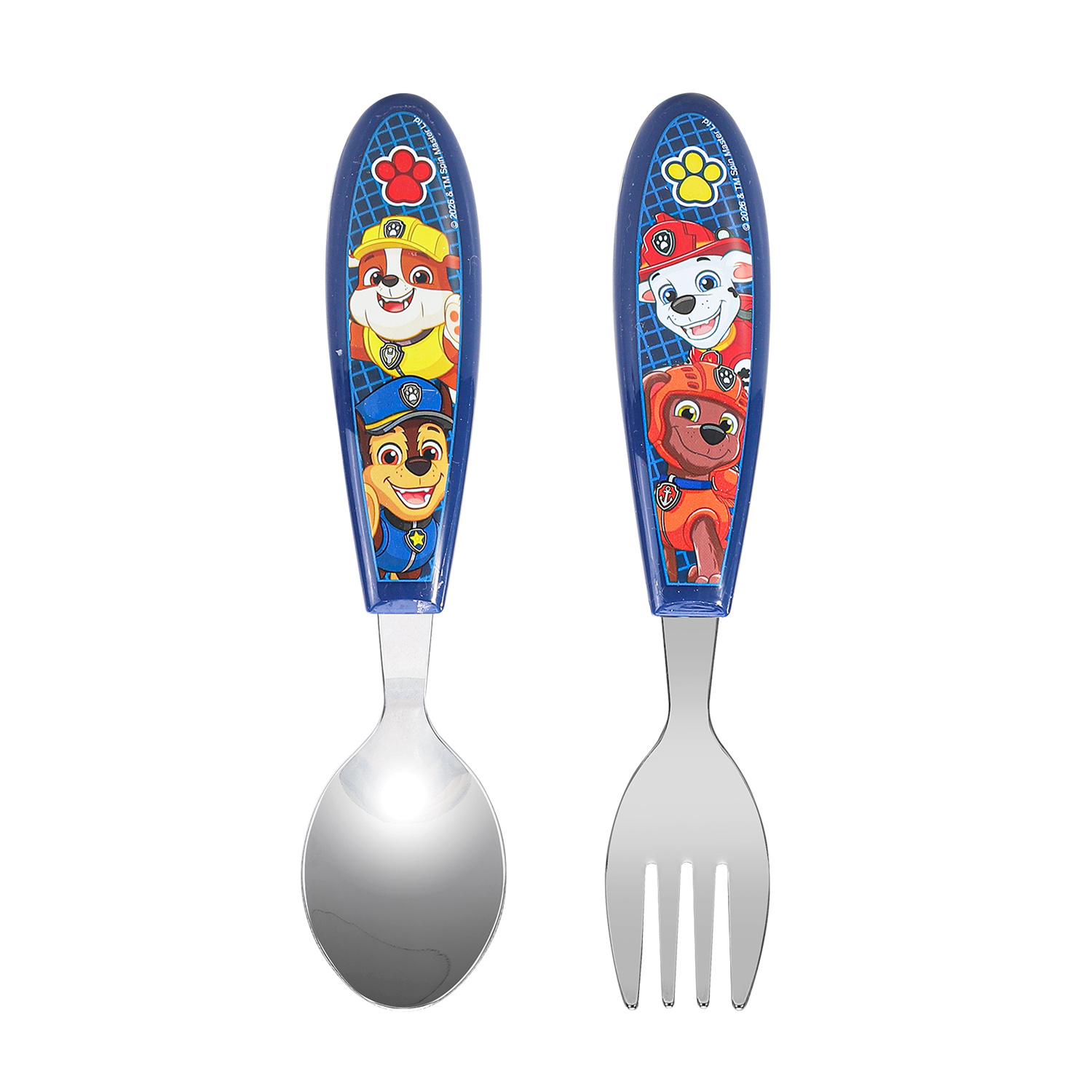 TEMU Boy Children's Kids Ergonomic 2pcs Cutlery Set - Fork And Spoon