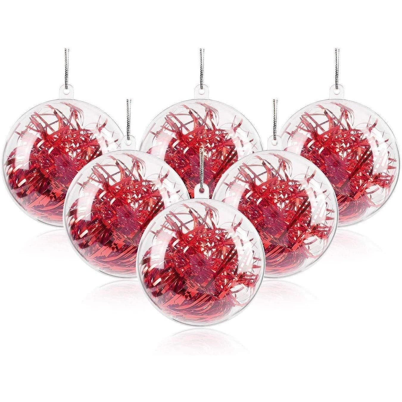 TEMU Without 20pcs Of Transparent Acrylic Ball Set, Christmas Tree Balls, Christmas Balls, Acrylic Transparent Balls, Seasonal Decoration Gift,