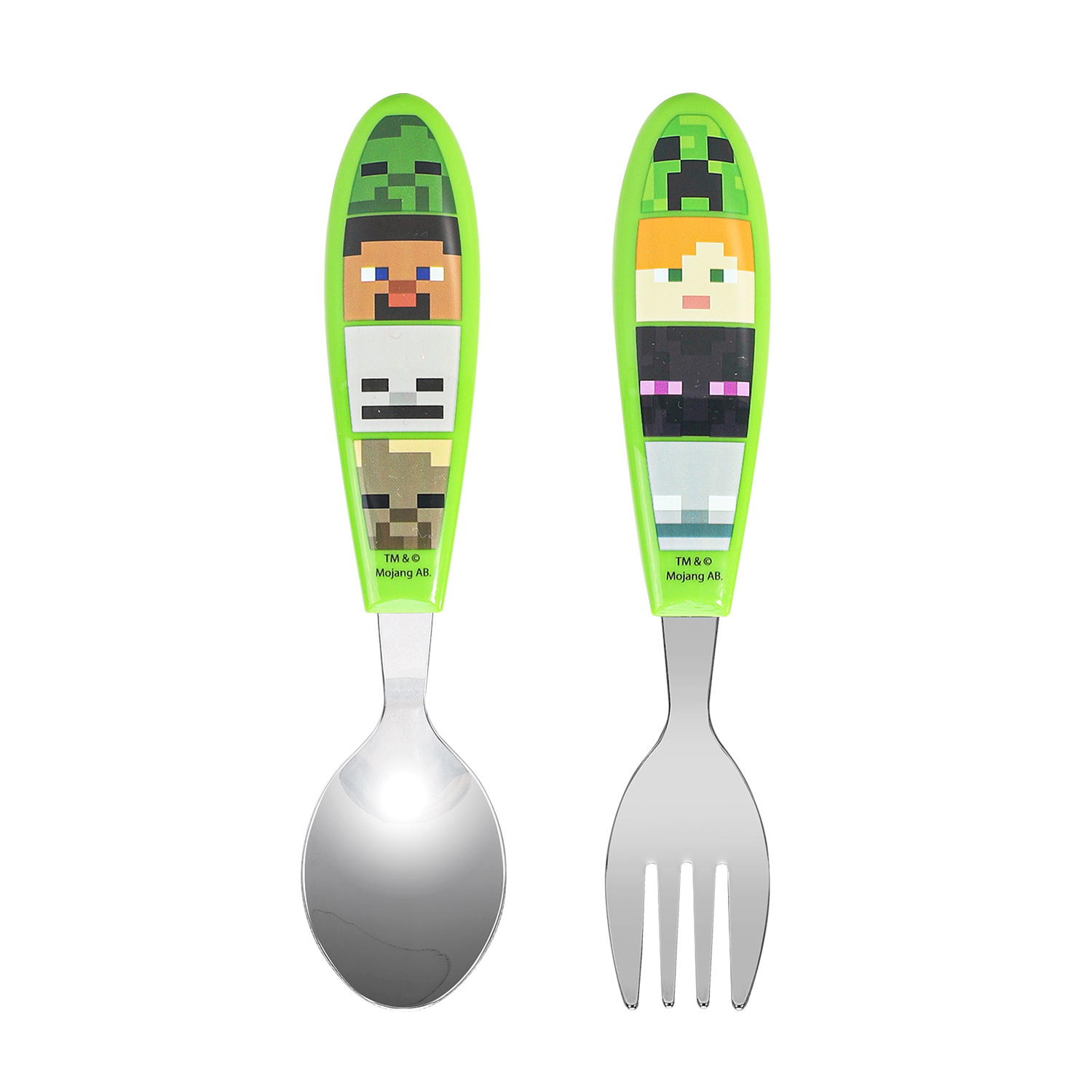 TEMU Children's Kids Ergonomic 2pcs Cutlery Set - Fork And Spoon