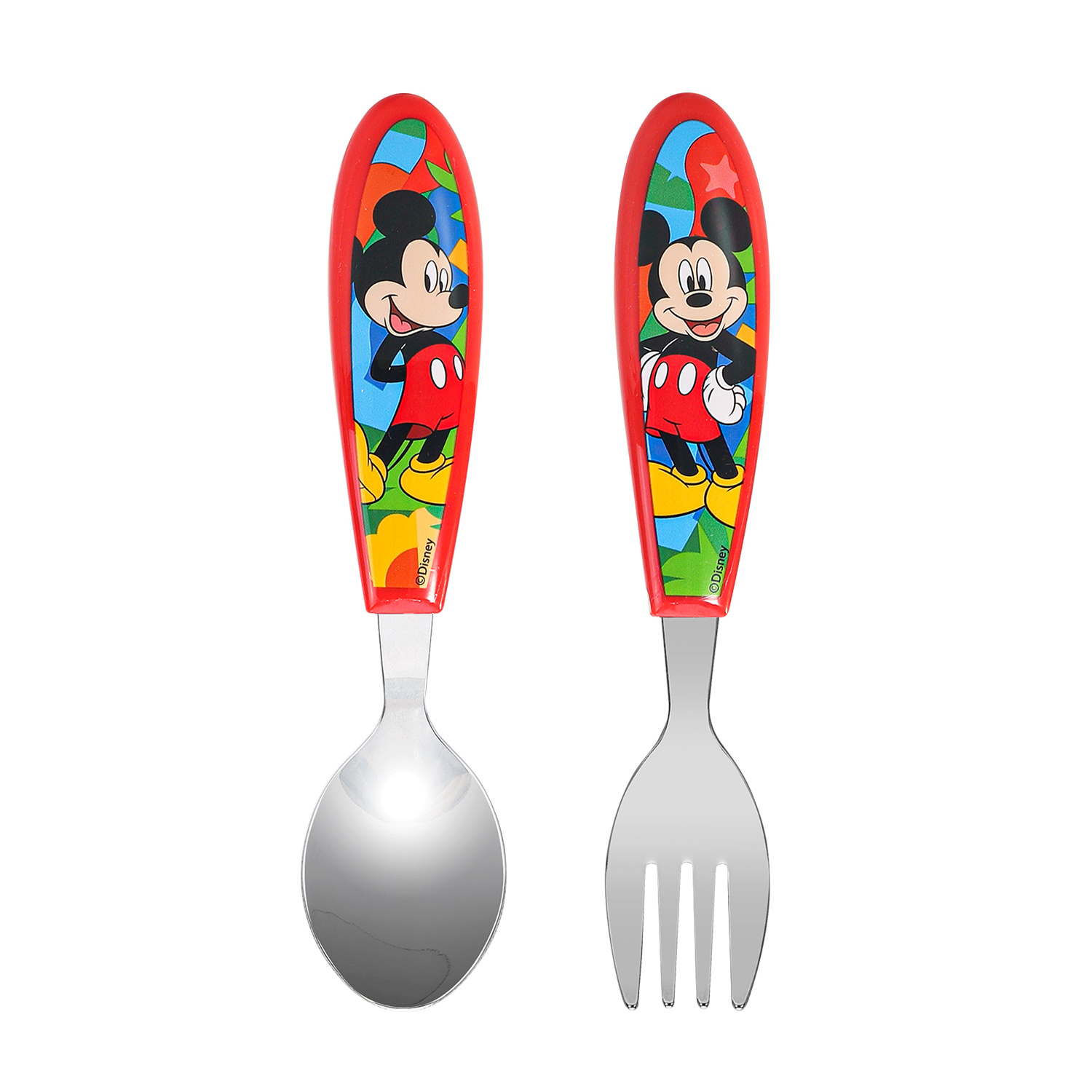 TEMU Mouse Children's Kids Ergonomic 2pcs Cutlery Set - Fork And Spoon
