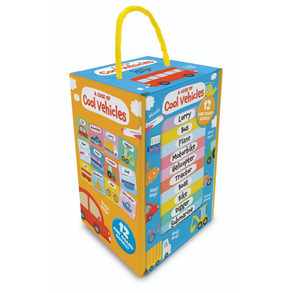 A Case of Cool Vehicles: 12 Title Board Book Collection Carry Case - Ages 3+ - Board Book