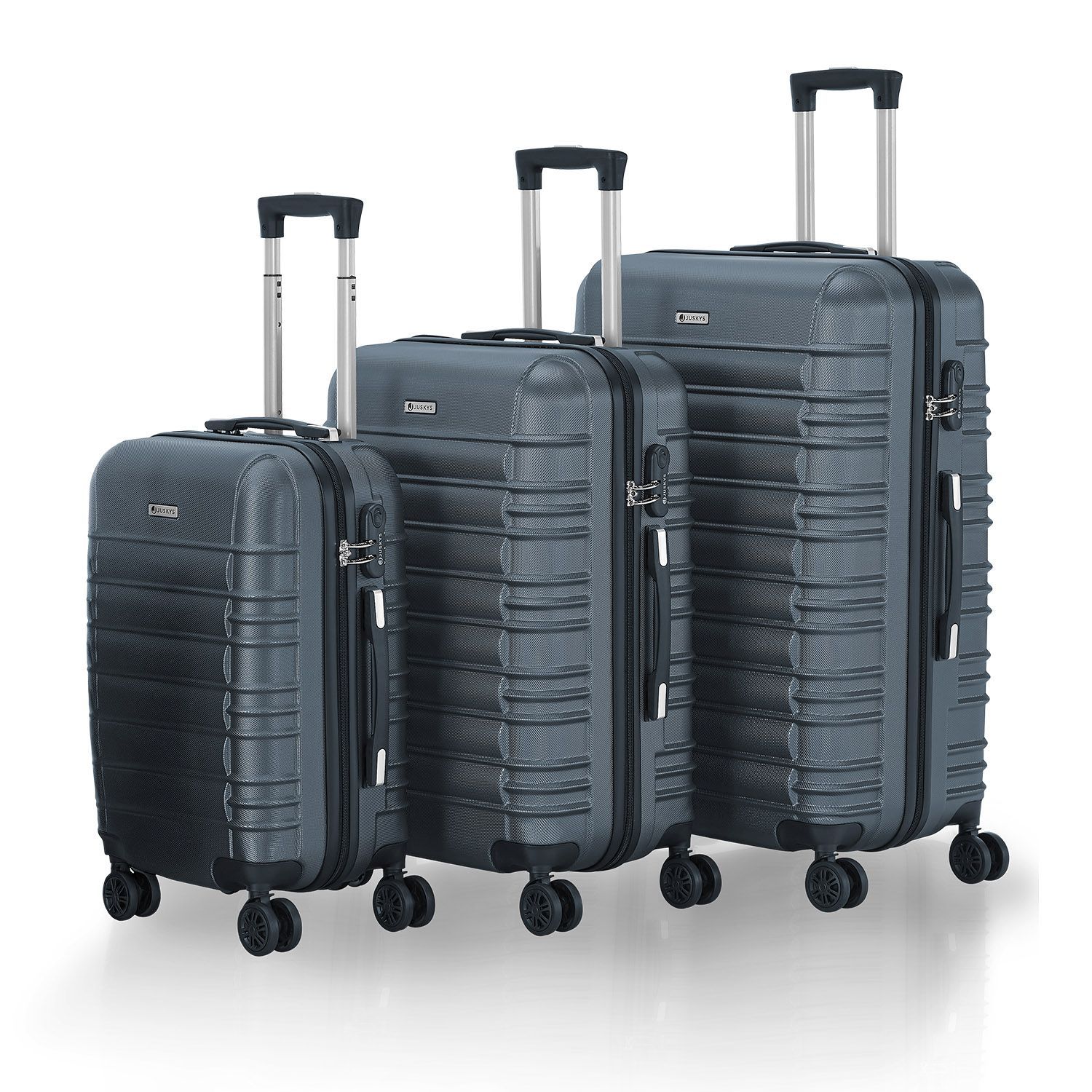 Image of Rome Multi-piece Hardshell Luggage Set With Telescopic Handle And Wheels