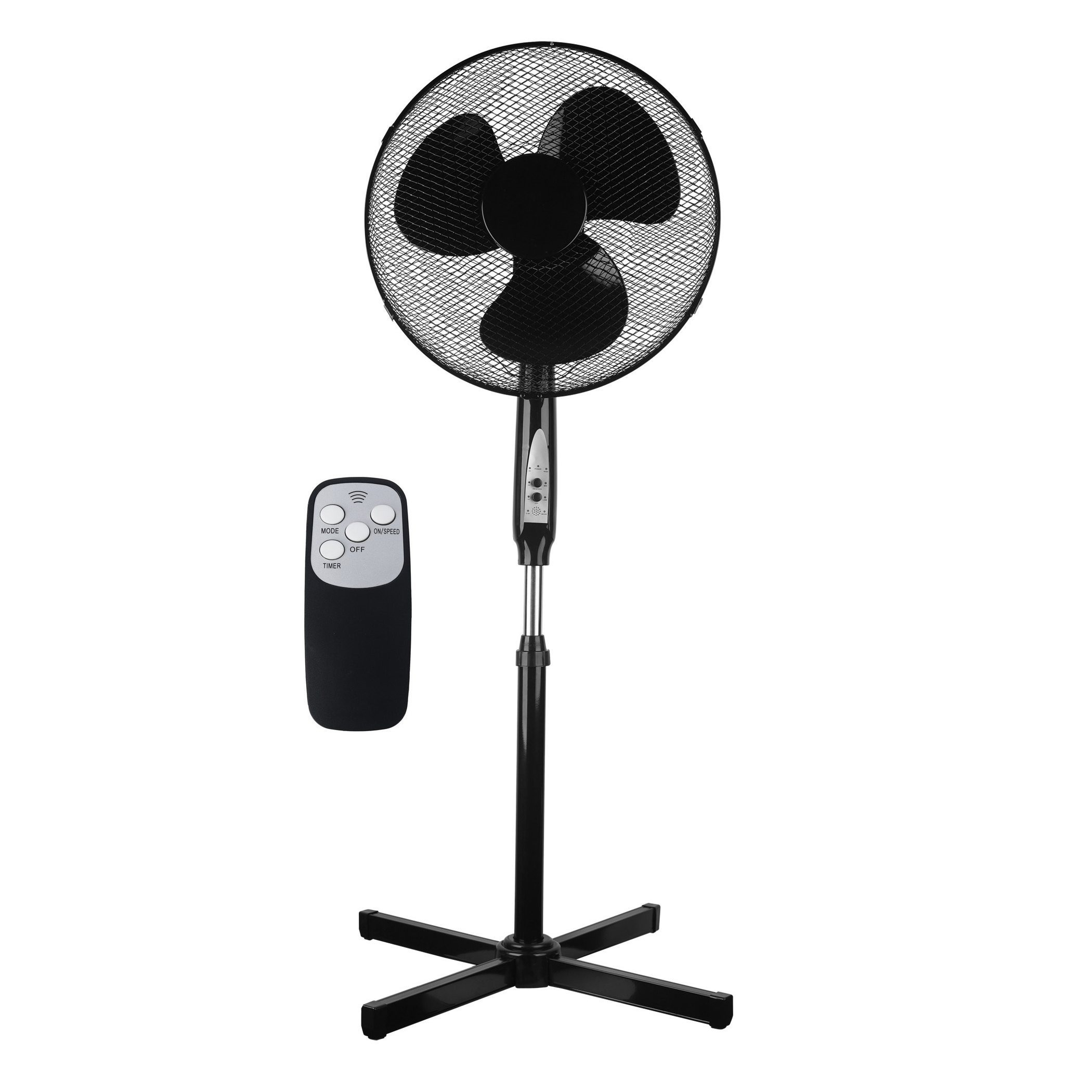 TEMU 16 Inch Oscillating Pedestal Fan With Remote & Touch Panel, 3 & , 90° , Height Adjustable 1.2–1. Floor Standing Fan, Quiet 40db For Indoor