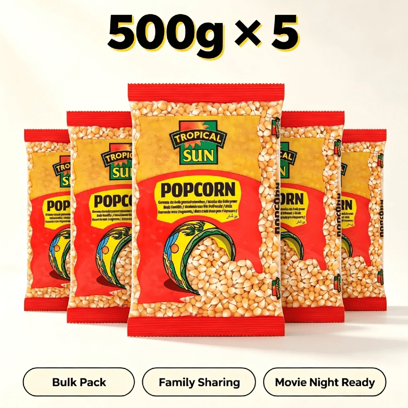 TEMU Tropical Sun, 5 Packs (500g Each), Popcorn, Popcorn Maize, Baking Ingredients, Kitchen Pantry, Breakfast Toppings, Snack Bowls, Home Baking,