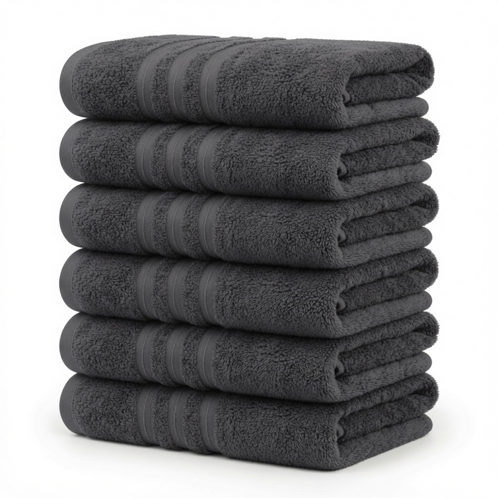TEMU Pack Of 6 Jumbo Bath Sheet Towels, 100% Cotton, (75x150cm) Large, Soft, Absorbent, Quick Dry, Hotel Quality Bath Sheets For Home, Spa & Gym