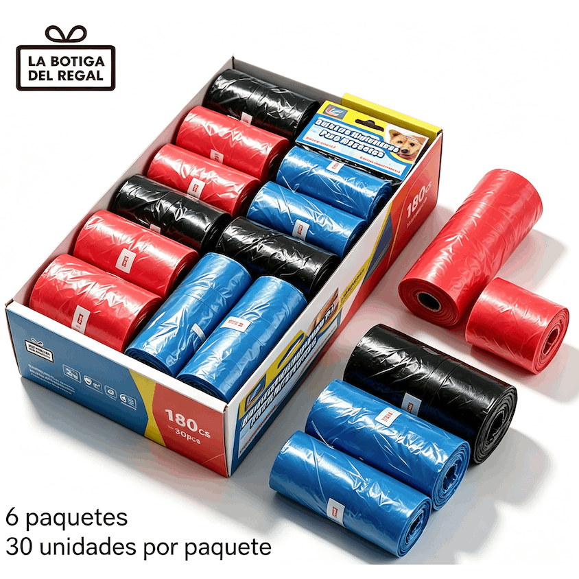 TEMU Bolsas higiénicas para mascotas, tamaño 26*30cm. rollo tiene 30 unidades. Disponible en 6 rollos (180uds) rollos (360uds).